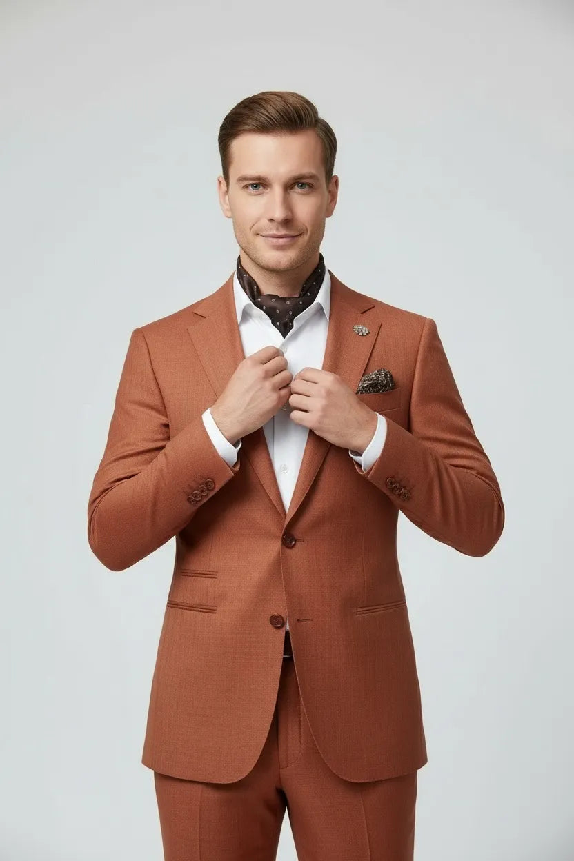 Men's Party Tencel Linen 2 Piece Suits