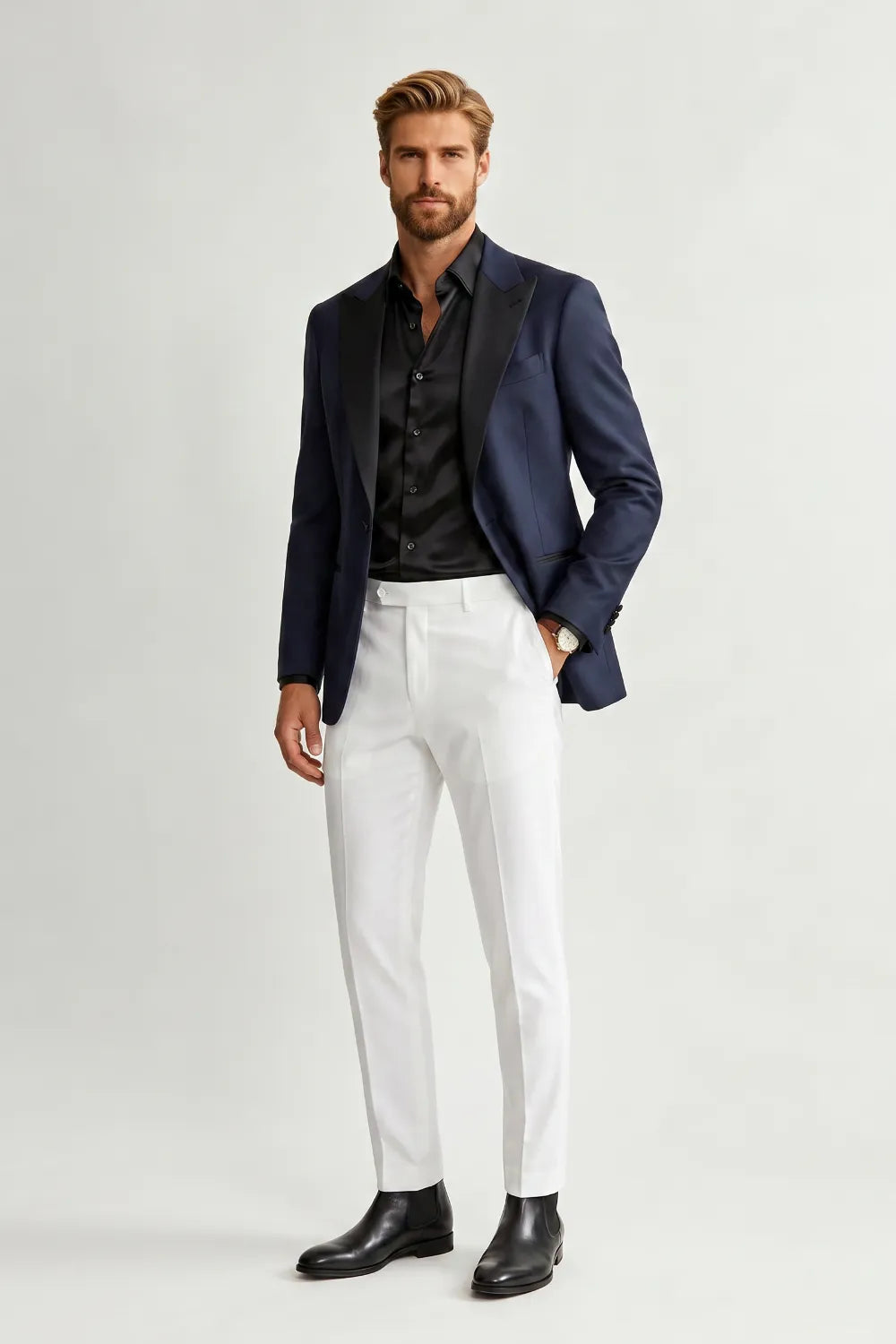 Men's Modern Navy 2 Piece Suit