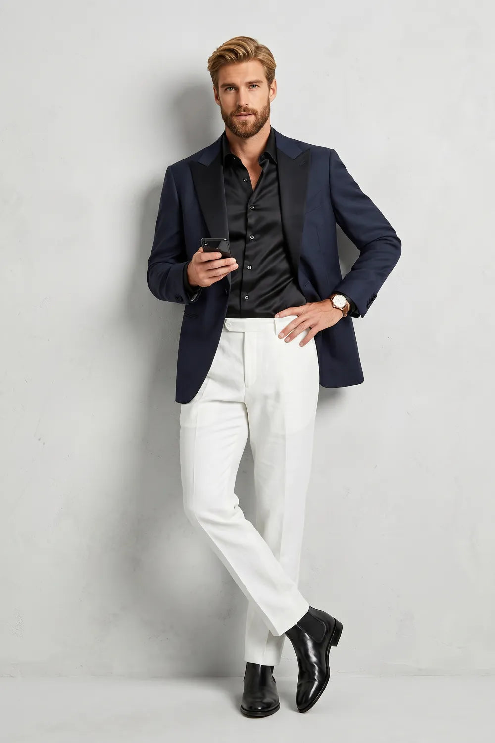 Men's Modern Navy 2 Piece Suit
