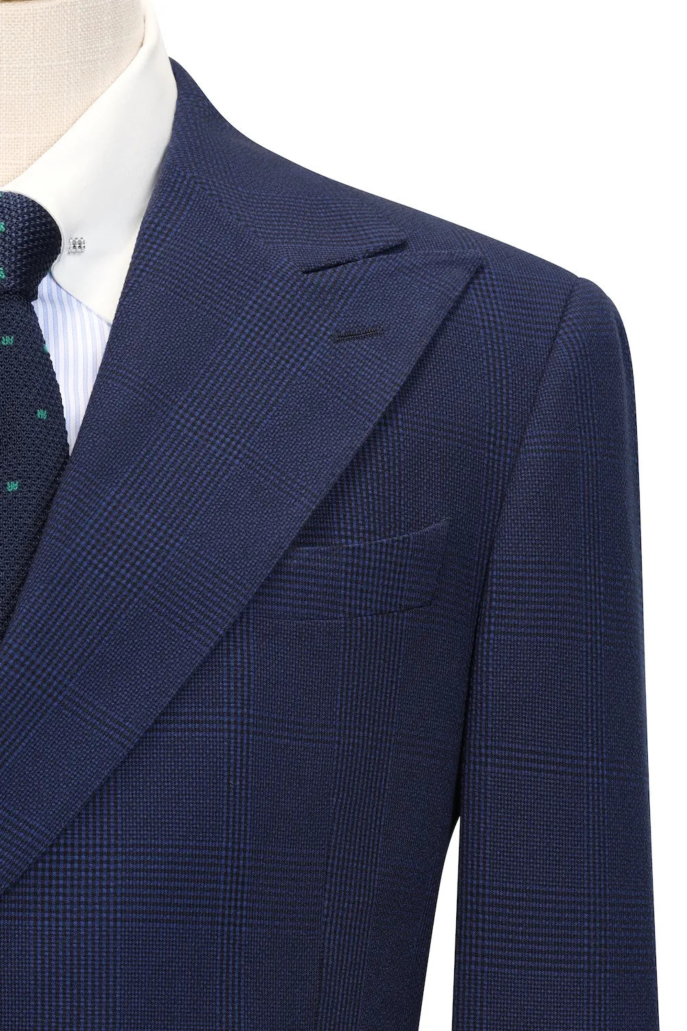 Men's Classic Navy Check 3 Piece Suits