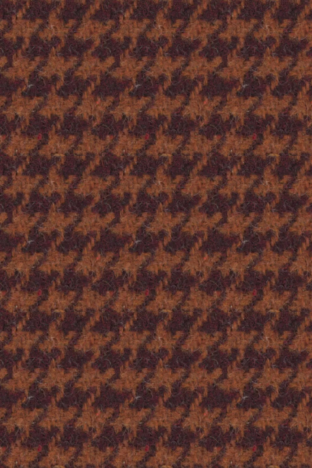 Men's Rust Brown Houndstooth Wide Lapel 2 Piece Suit