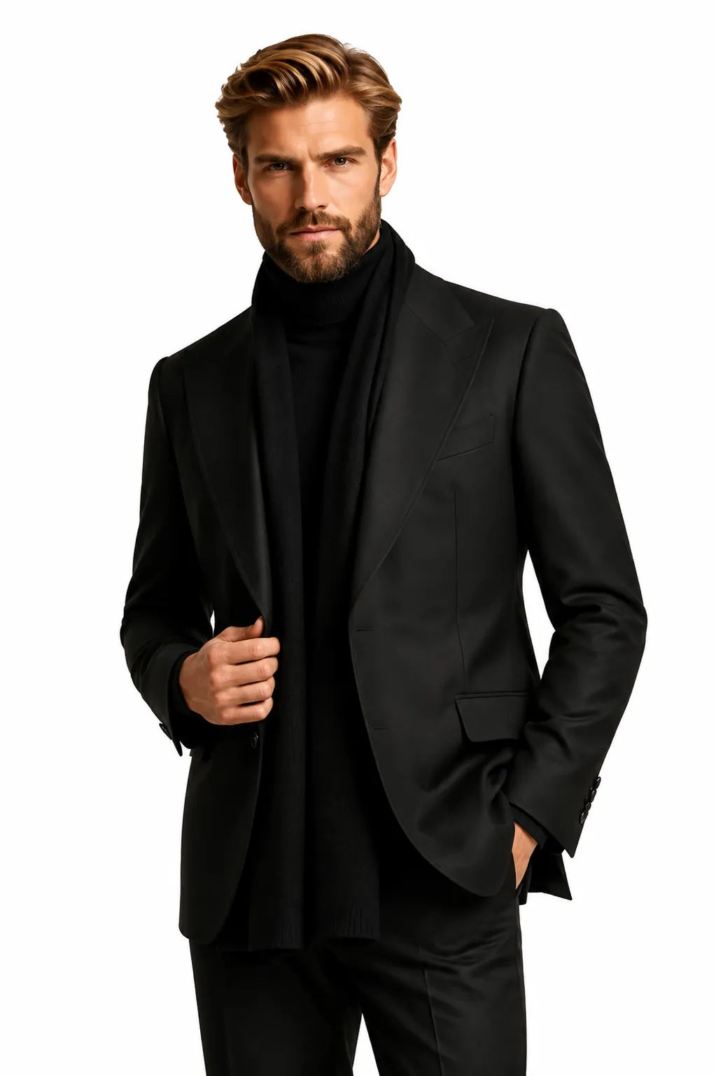 Men's Black Slim Fit 2 Piece Suit