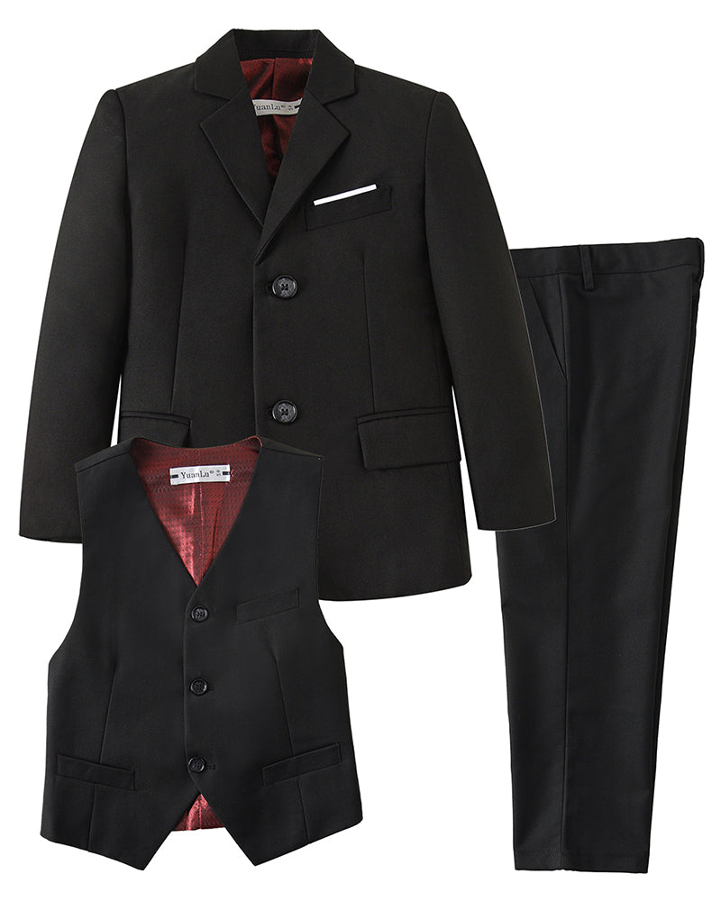 Boys Kids Formal 3 Piece Suits - Blazer Vest & Pants