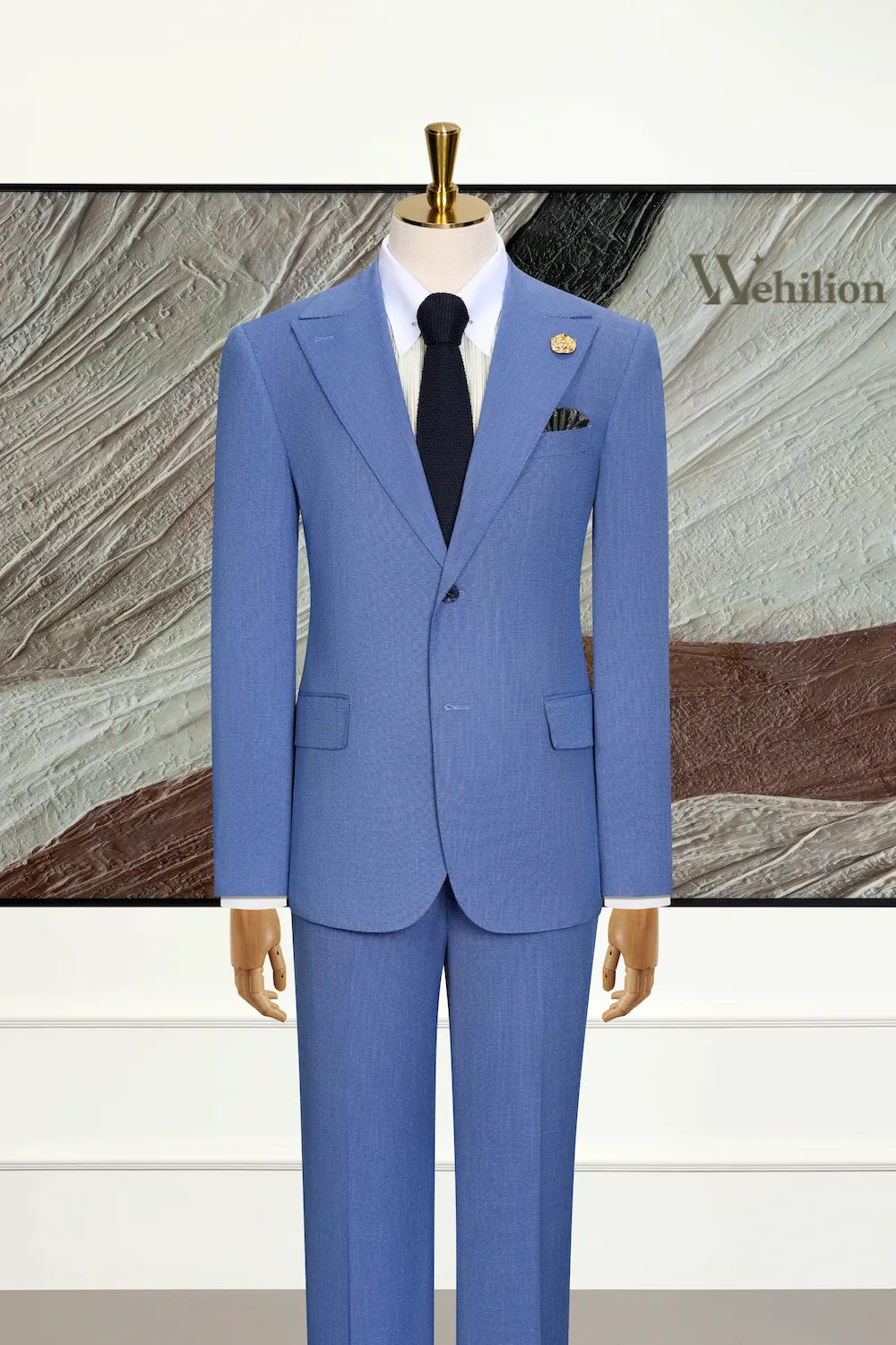 Men's Modern Blue 2 Piece Suit