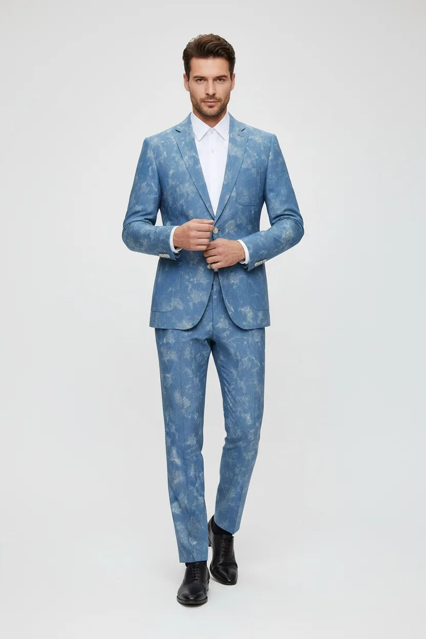 Men's Denim Style 2 Piece Suits Men's Denim Style 2 Piece Suits