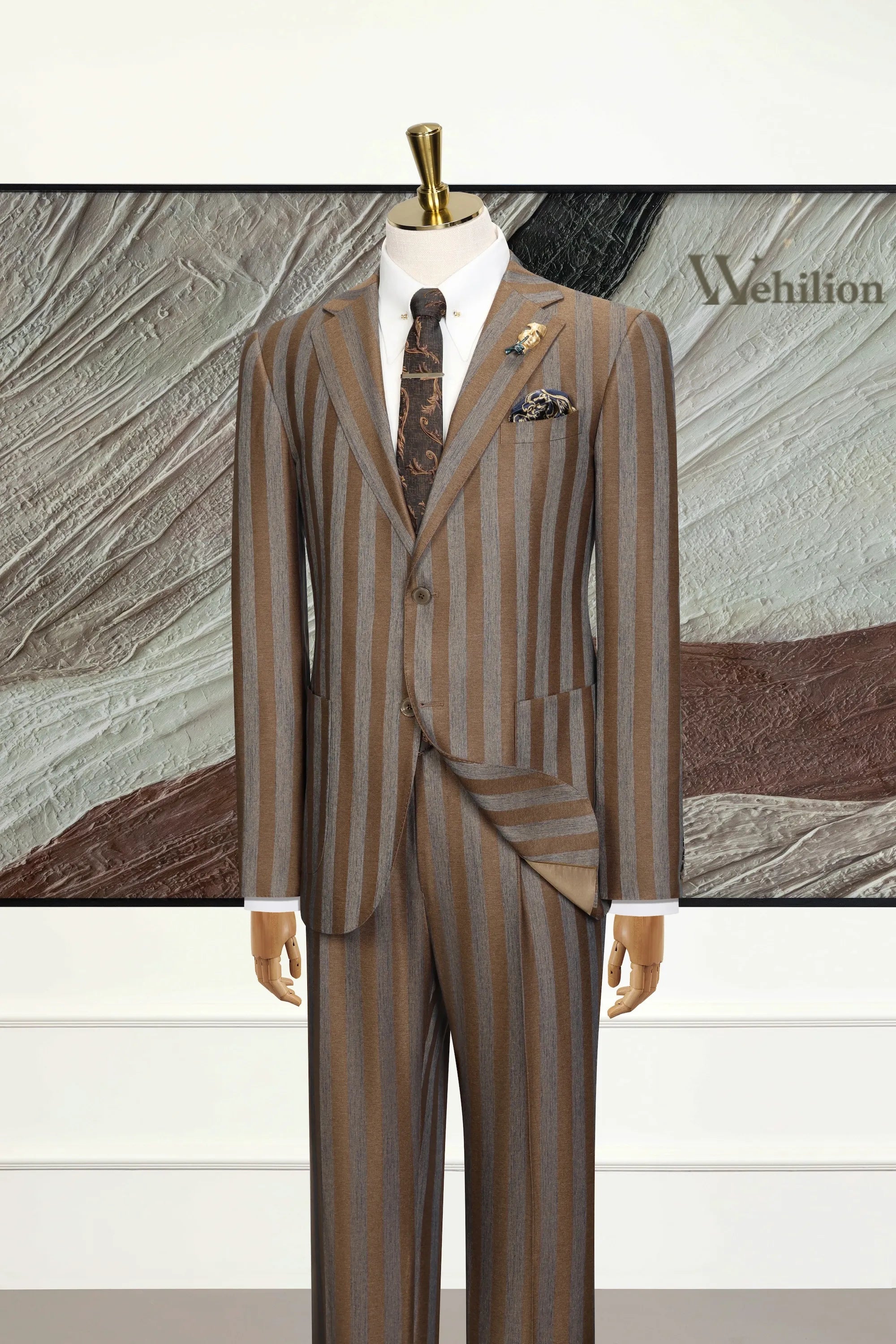 Men's Bold Wide Stripe 3 Piece Suits