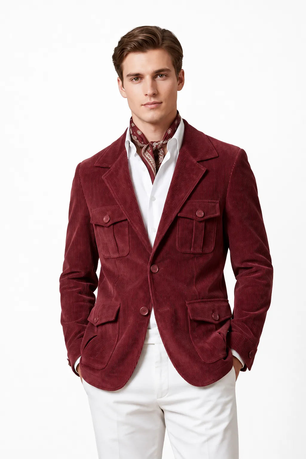 Men's Tailored Corduroy 2 Piece Suit