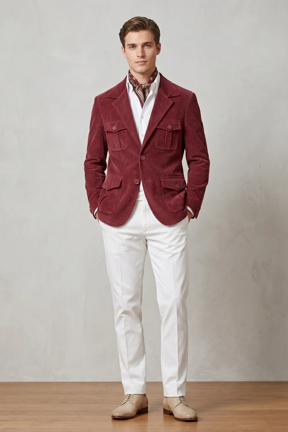 Men's Tailored Corduroy 2 Piece Suit