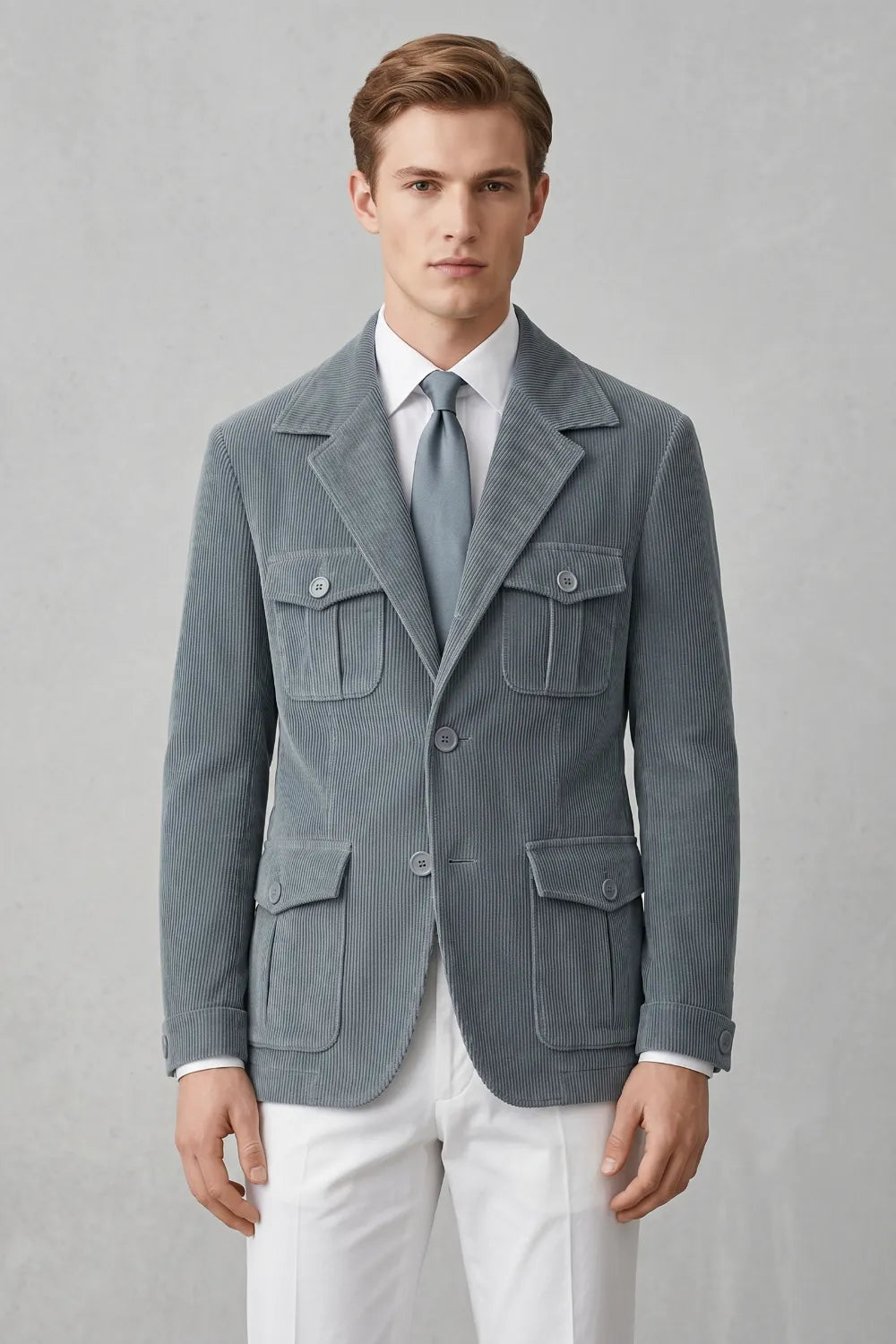Men's Tailored Corduroy 2 Piece Suit