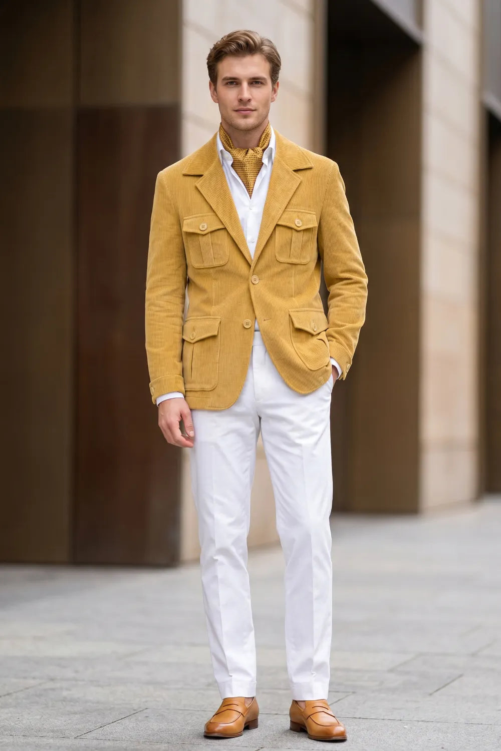 Men's Tailored Corduroy 2 Piece Suit