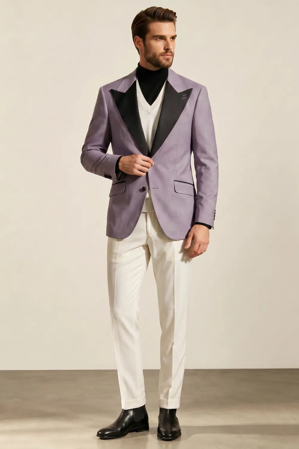 Men's Lilac Wide Peak Lapel 2-Piece Suit