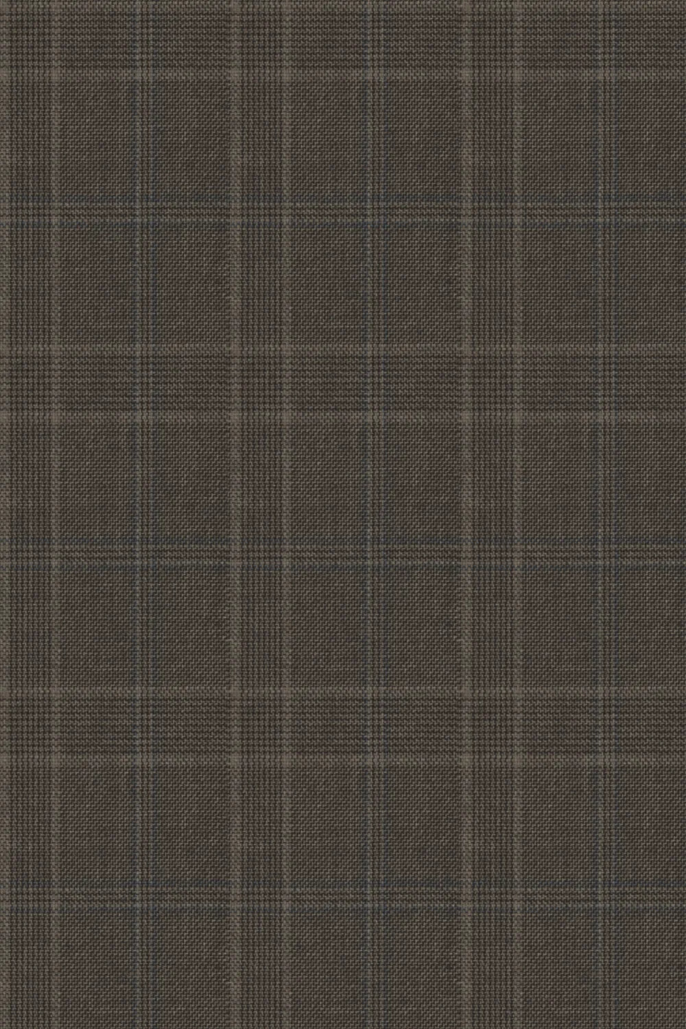Men's Taupe Brown Glen Plaid Single Breasted 2 Piece Suit