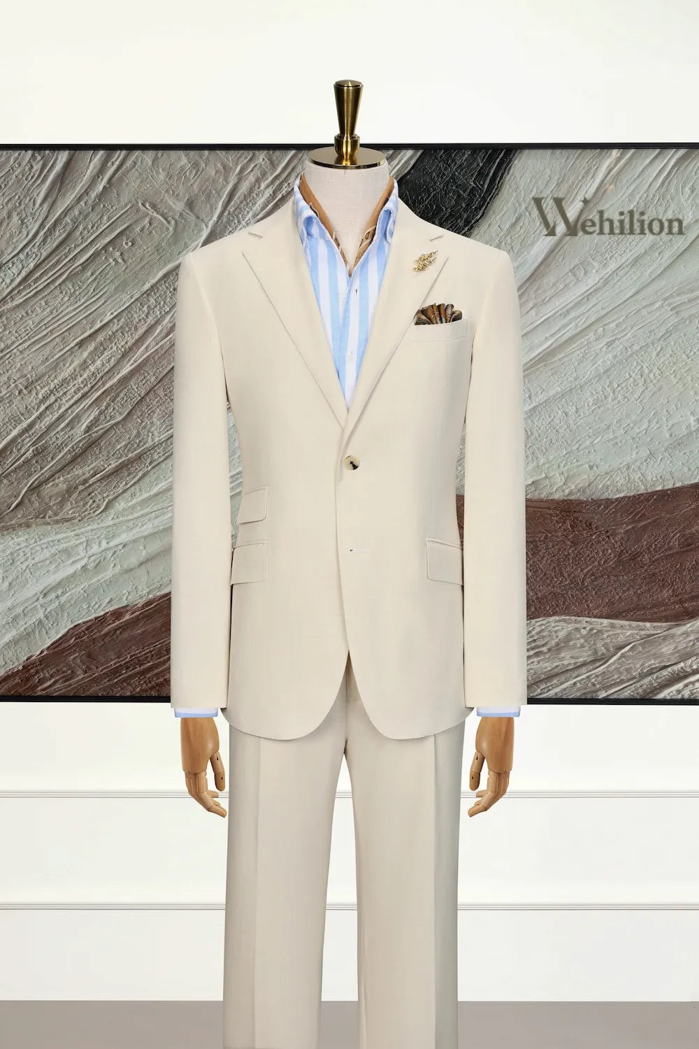 Men's Breathable Linen 3 Piece Suits