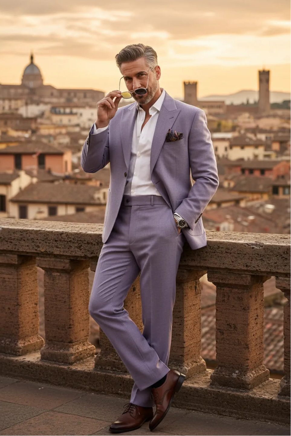 Men's Italian‑Cut Linen 2 Piece Suits