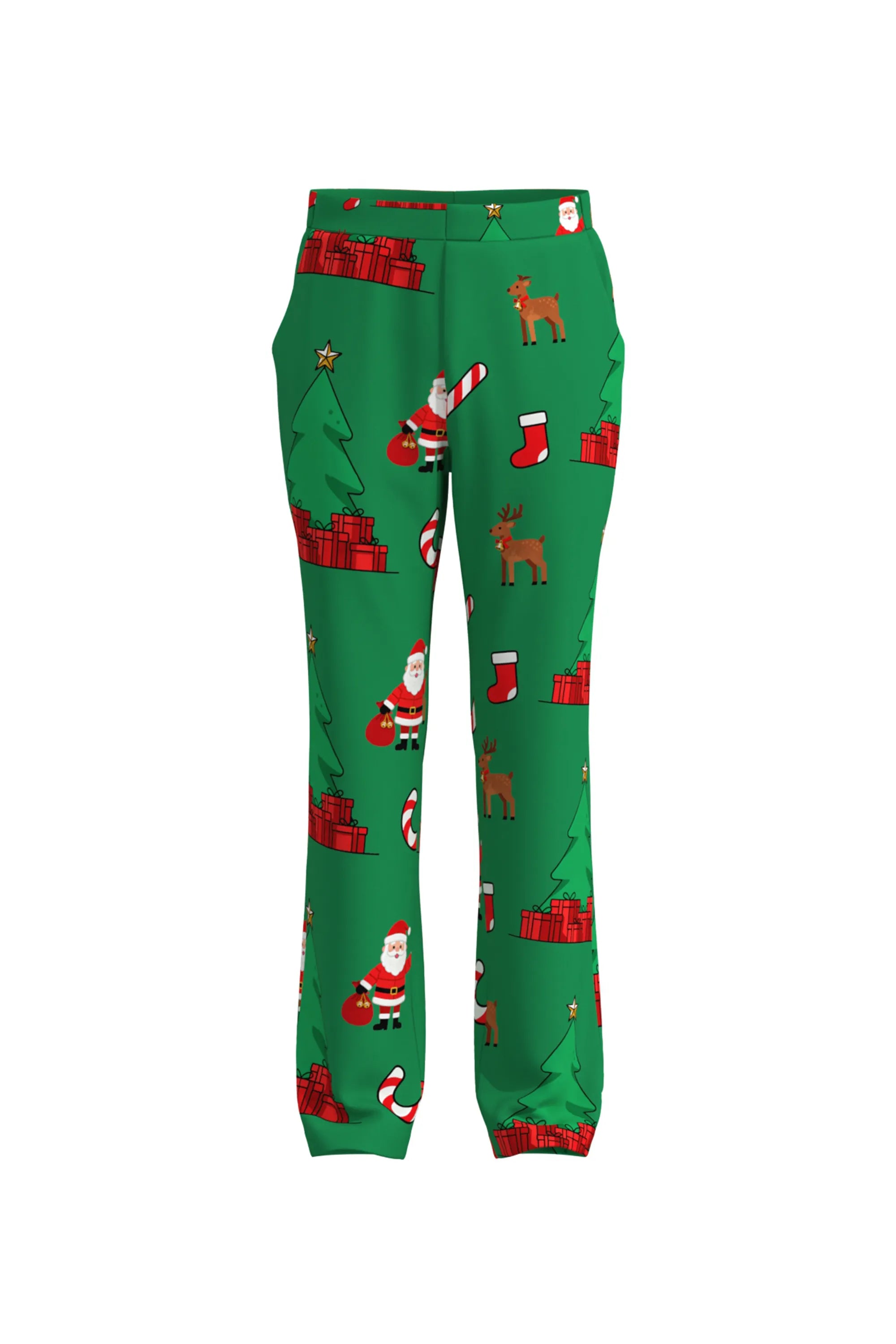 Men's Christmas Tree Pattern Eve Party 2 Piece Suit