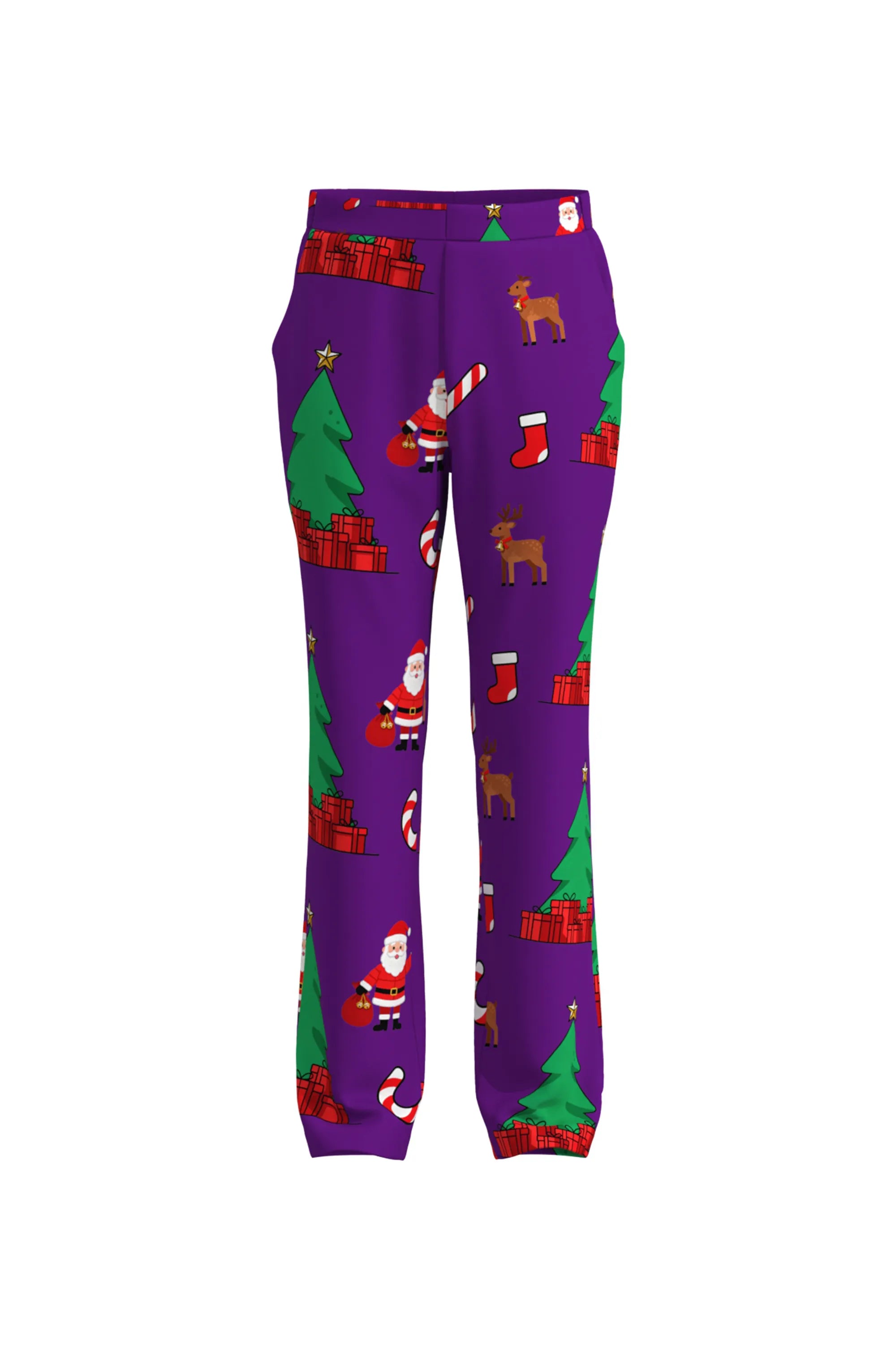 Men's Christmas Tree Pattern Eve Party 2 Piece Suit