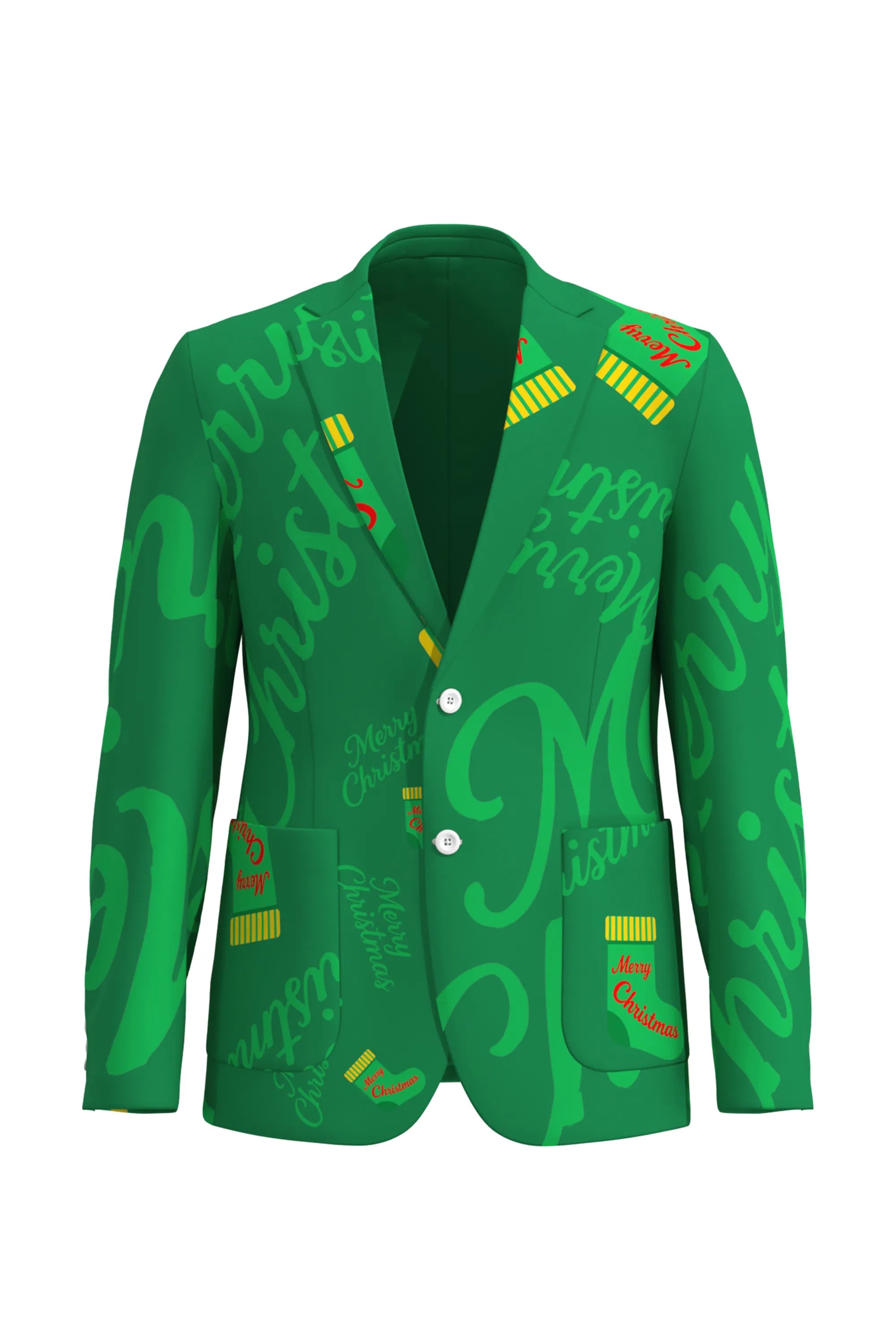 Men's Funny Fancy Christmas Eve Party 2 Piece Suit