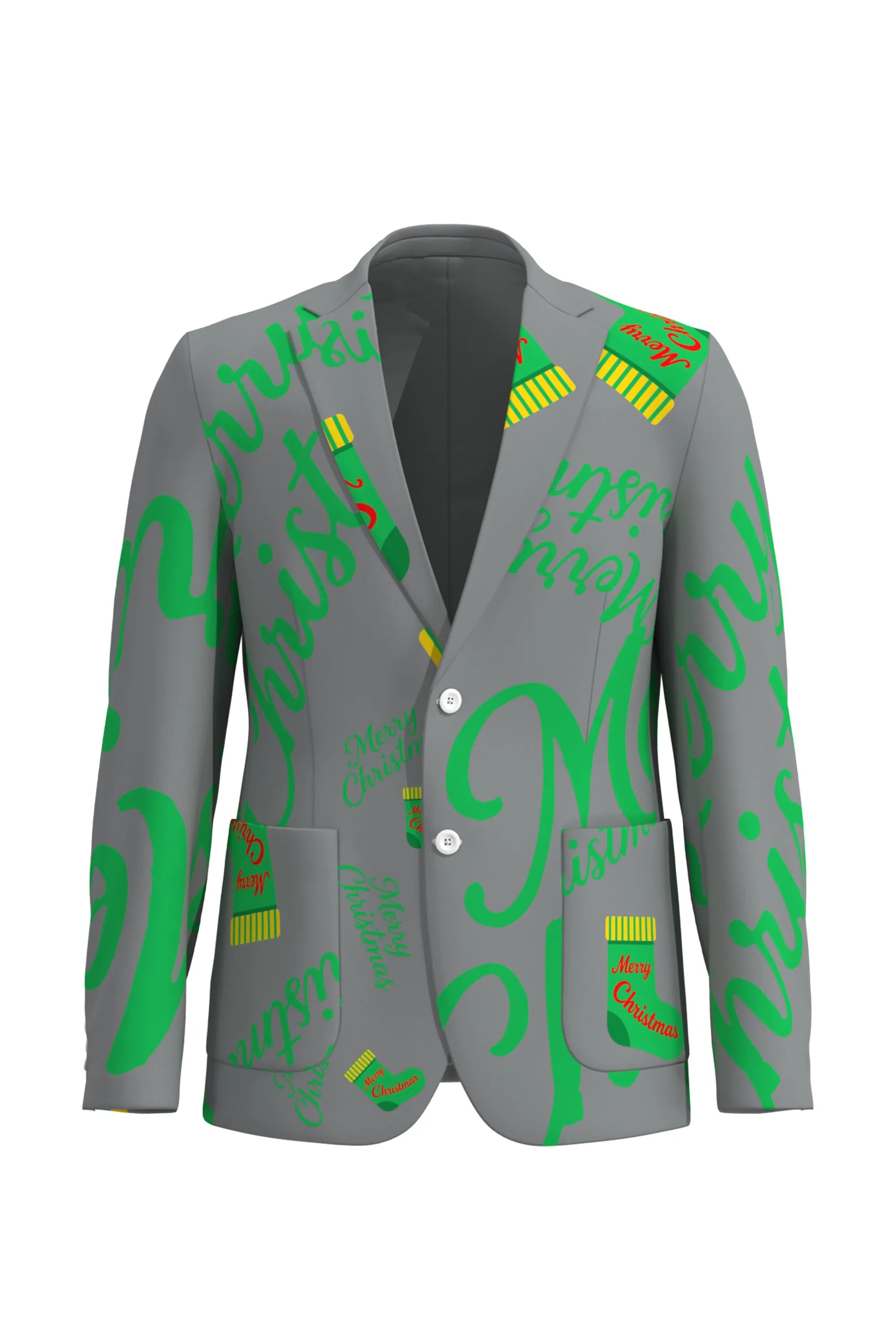 Men's Funny Fancy Christmas Eve Party 2 Piece Suit
