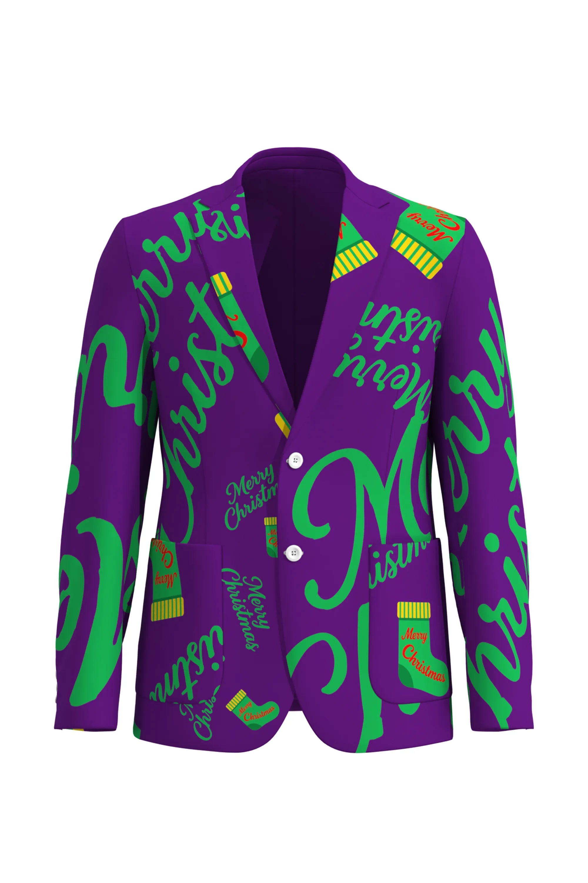 Men's Funny Fancy Christmas Eve Party 2 Piece Suit