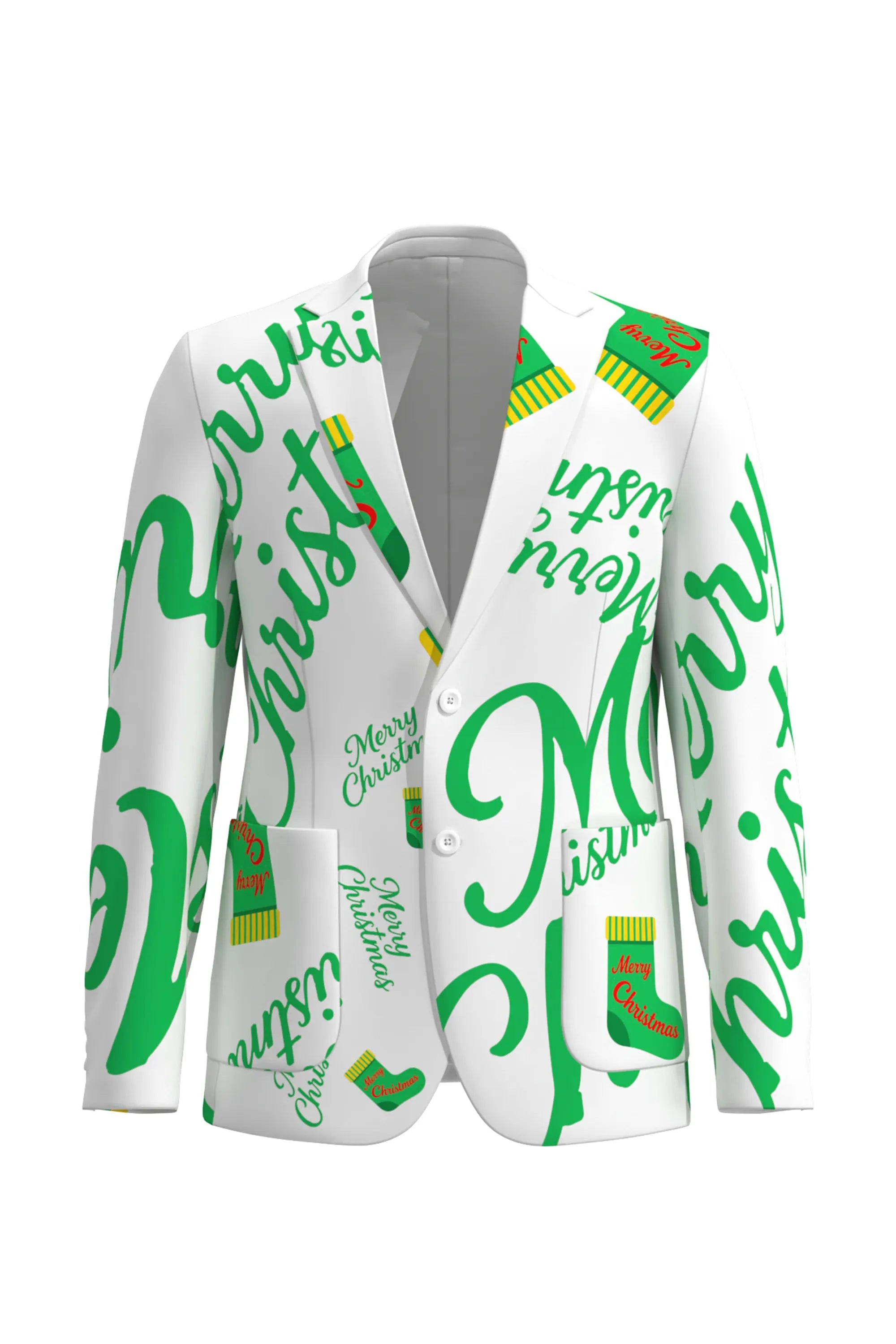 Men's Funny Fancy Christmas Eve Party 2 Piece Suit