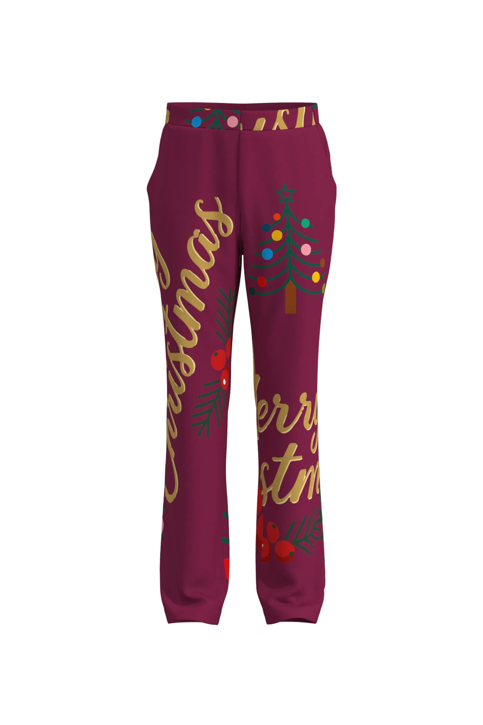 Men's Funny Pattern Christmas Eve Party 2 Piece Suit