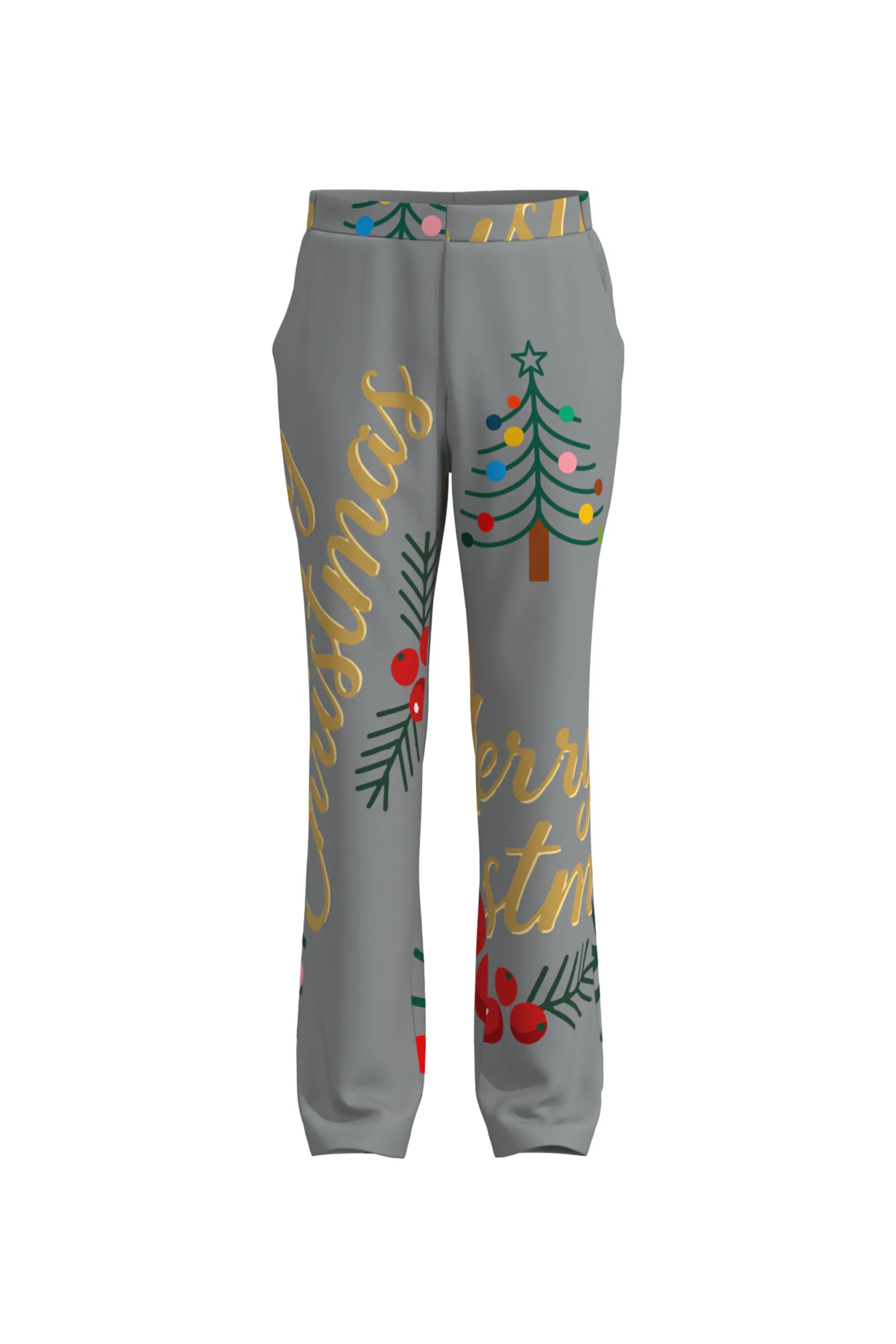 Men's Funny Pattern Christmas Eve Party 2 Piece Suit