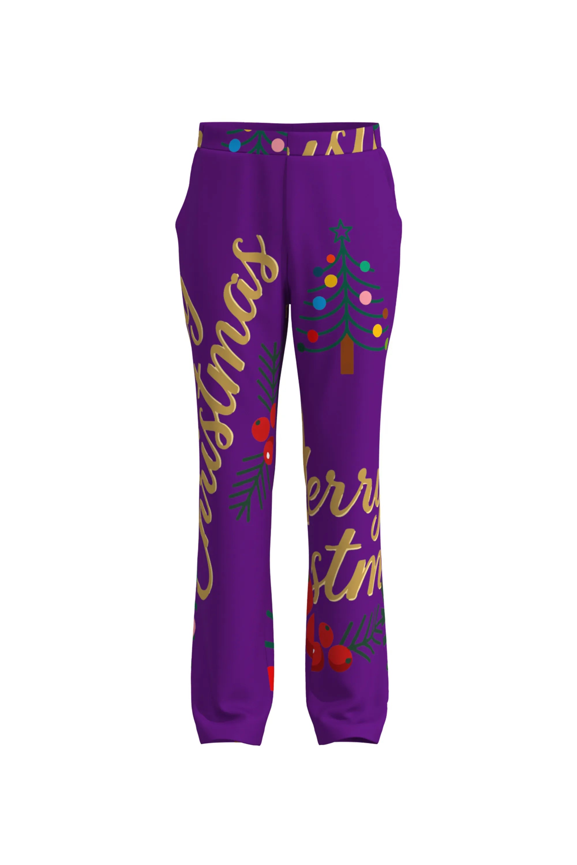 Men's Funny Pattern Christmas Eve Party 2 Piece Suit