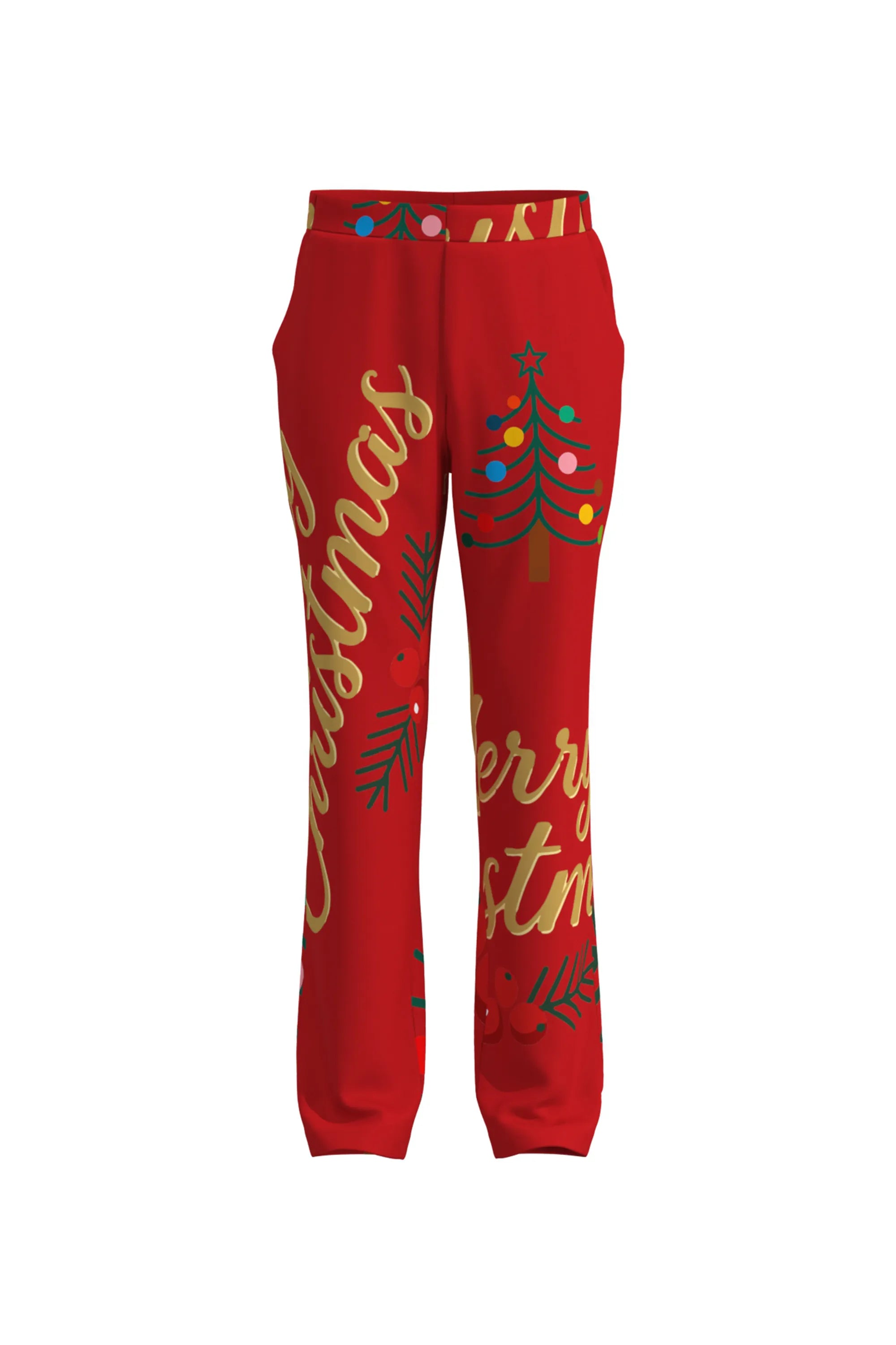 Men's Funny Pattern Christmas Eve Party 2 Piece Suit