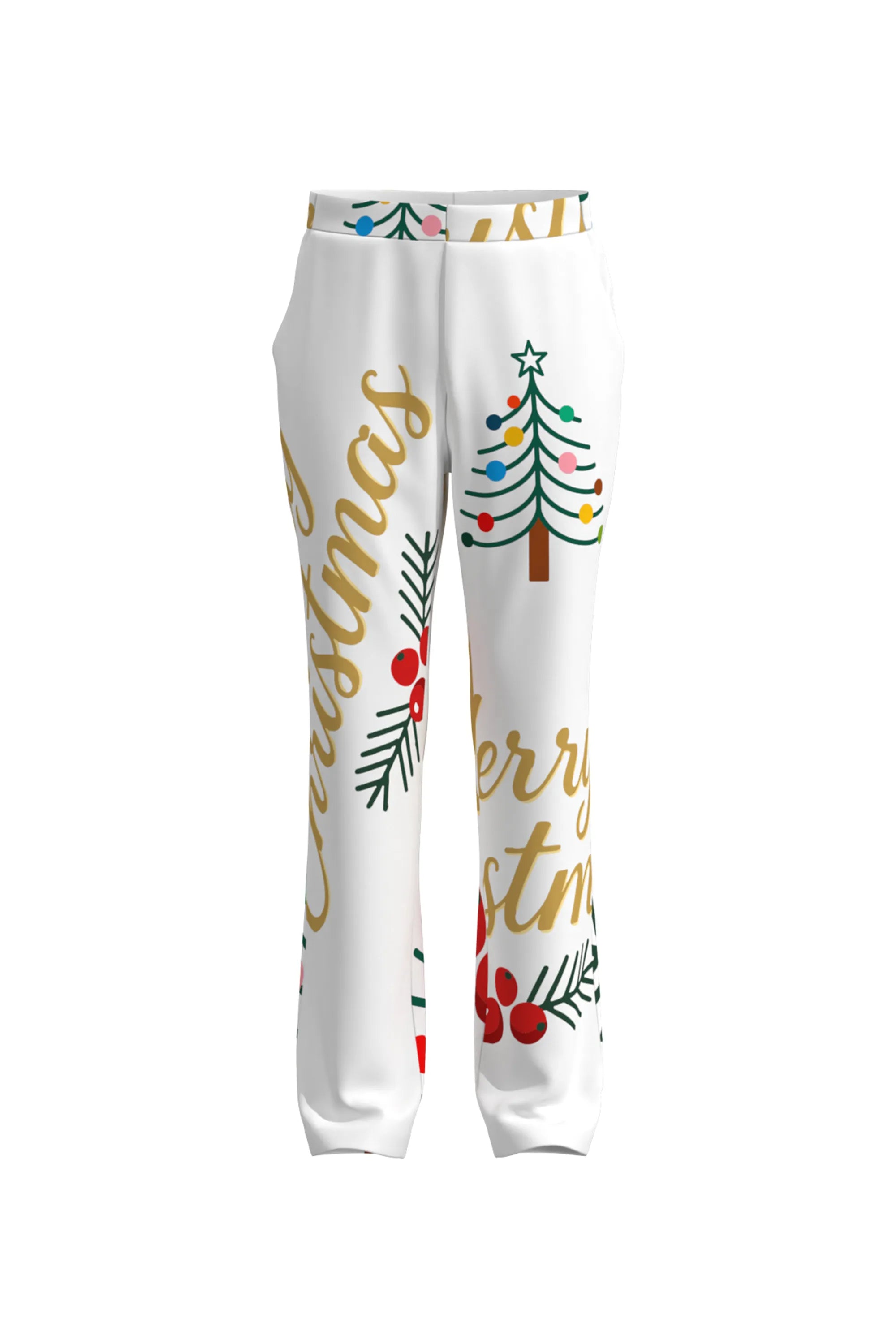 Men's Funny Pattern Christmas Eve Party 2 Piece Suit