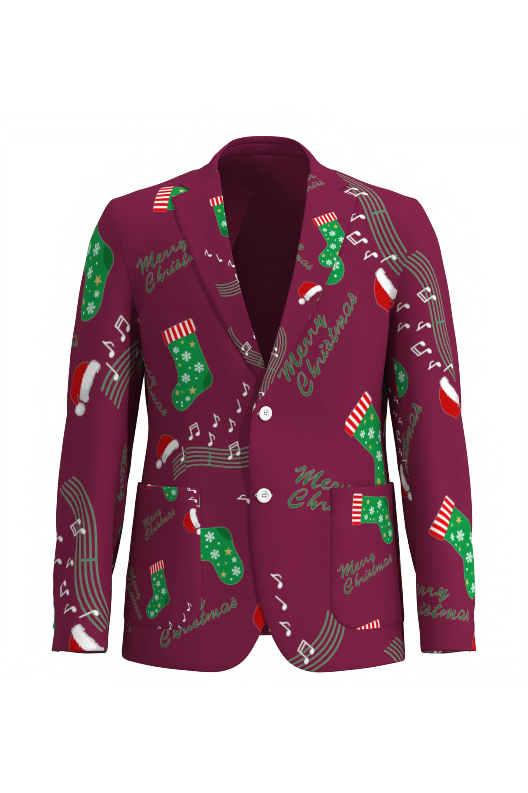 Men's Funny Fancy Christmas Eve Party 2 Piece Suit