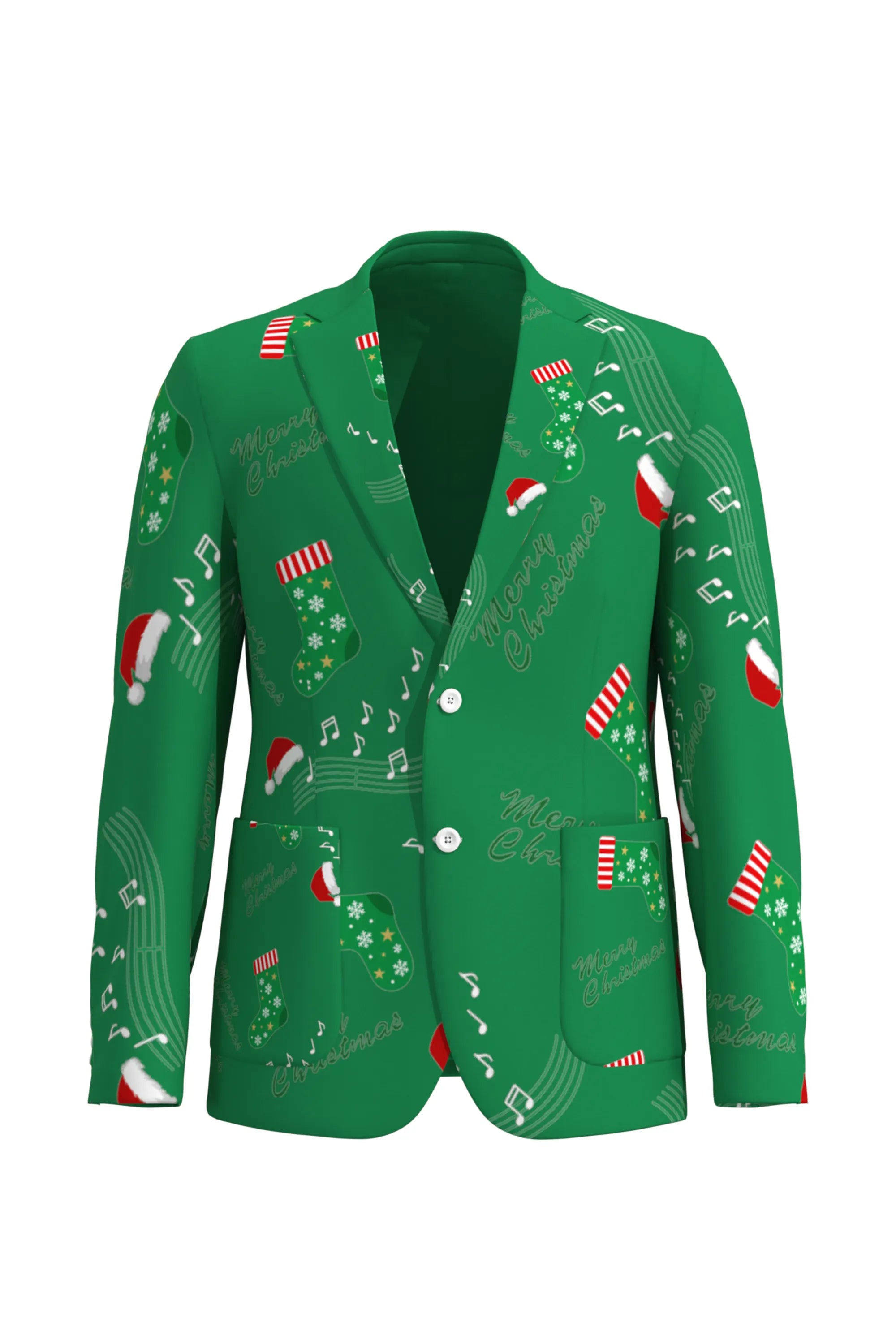 Men's Funny Fancy Christmas Eve Party 2 Piece Suit