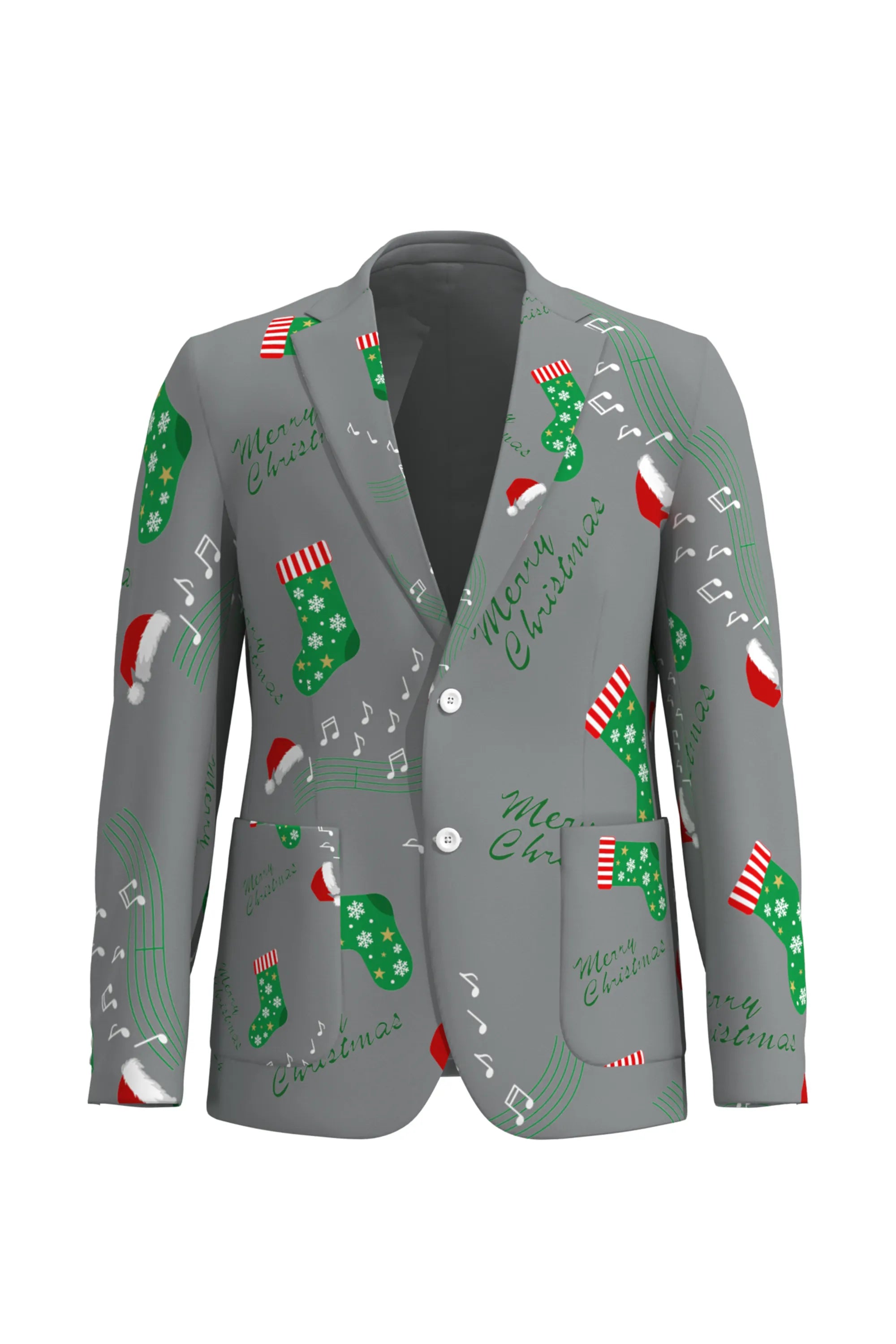 Men's Funny Fancy Christmas Eve Party 2 Piece Suit