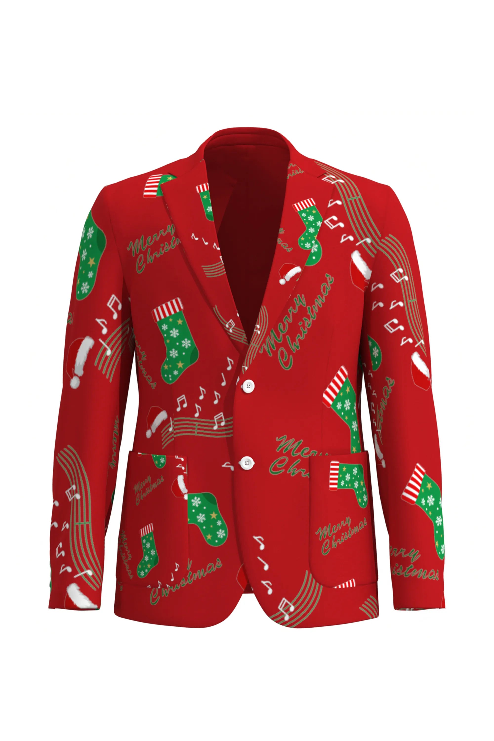 Men's Funny Fancy Christmas Eve Party 2 Piece Suit