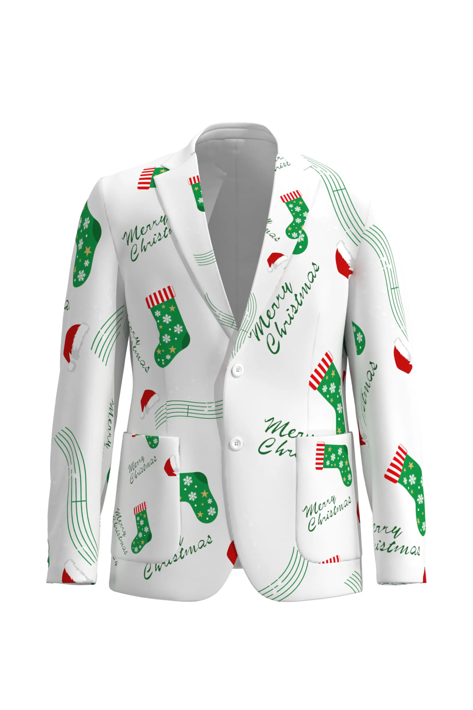 Men's Funny Fancy Christmas Eve Party 2 Piece Suit