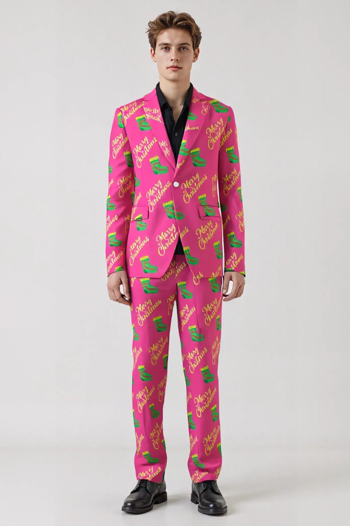 Men's Funny Fancy Christmas Eve Party 2 Piece Suit