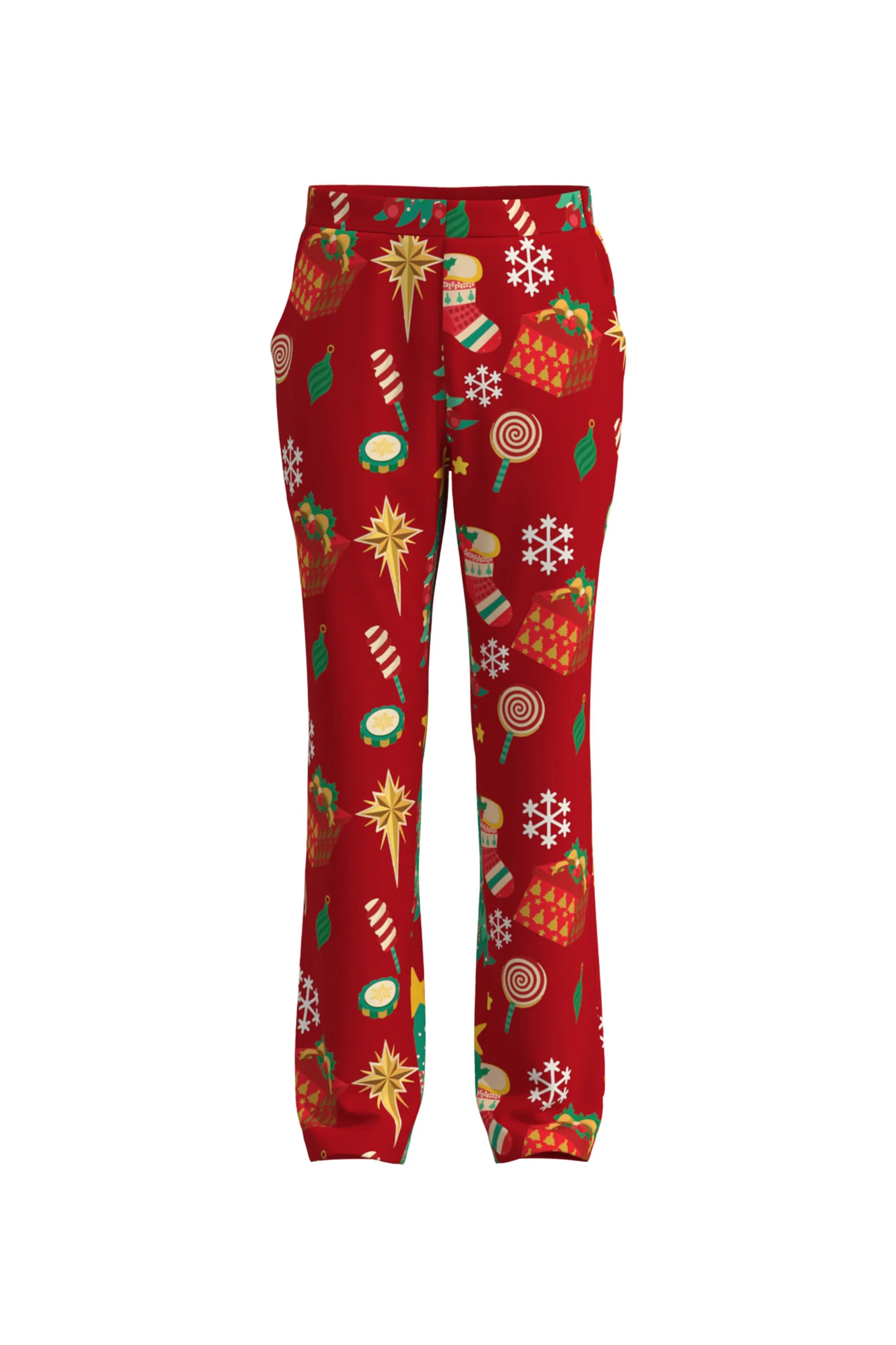 Men's Tree Pattern Christmas Eve Party 2 Piece Suit