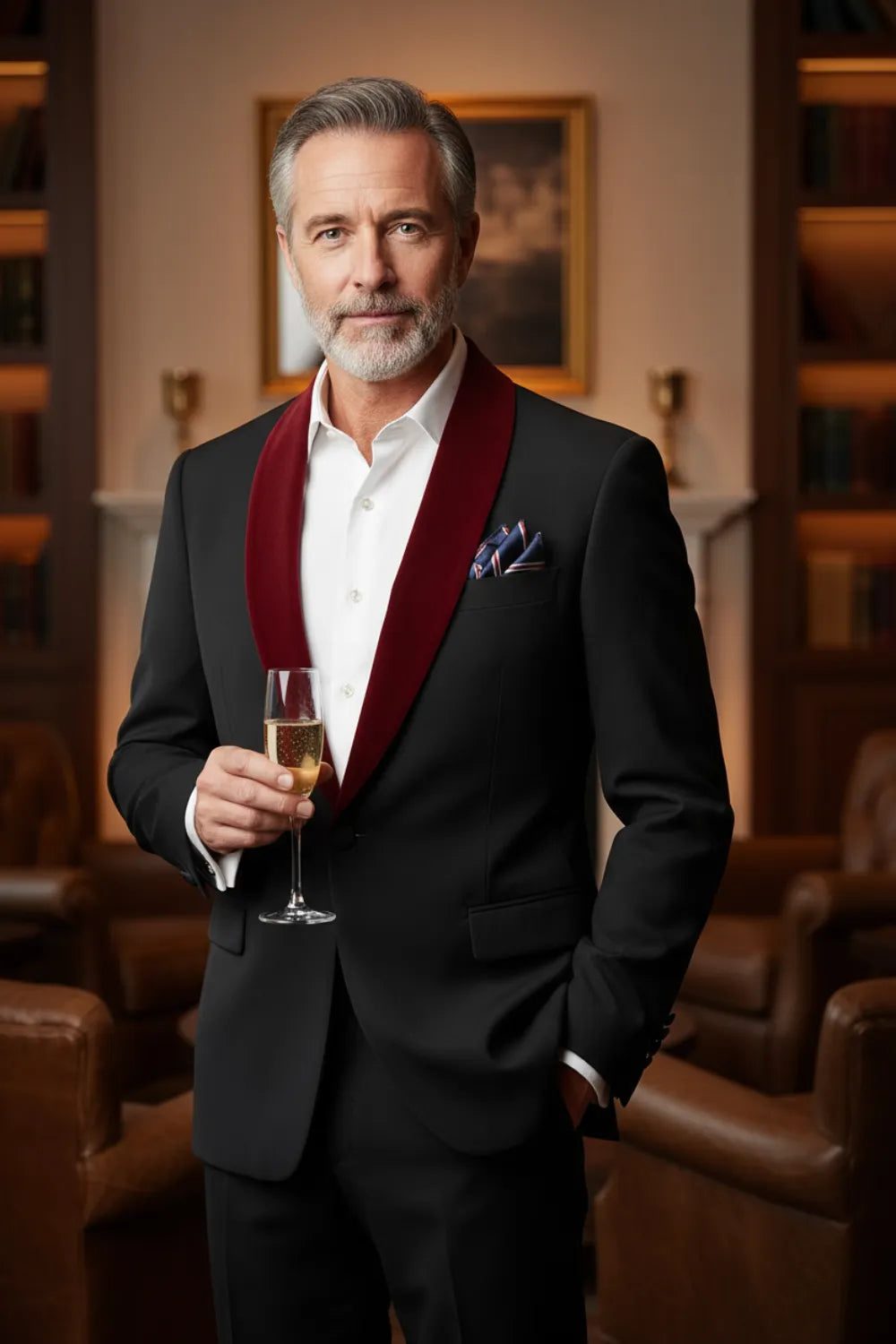 Men's Evenings Luxe Velvet 2 Piece Suit