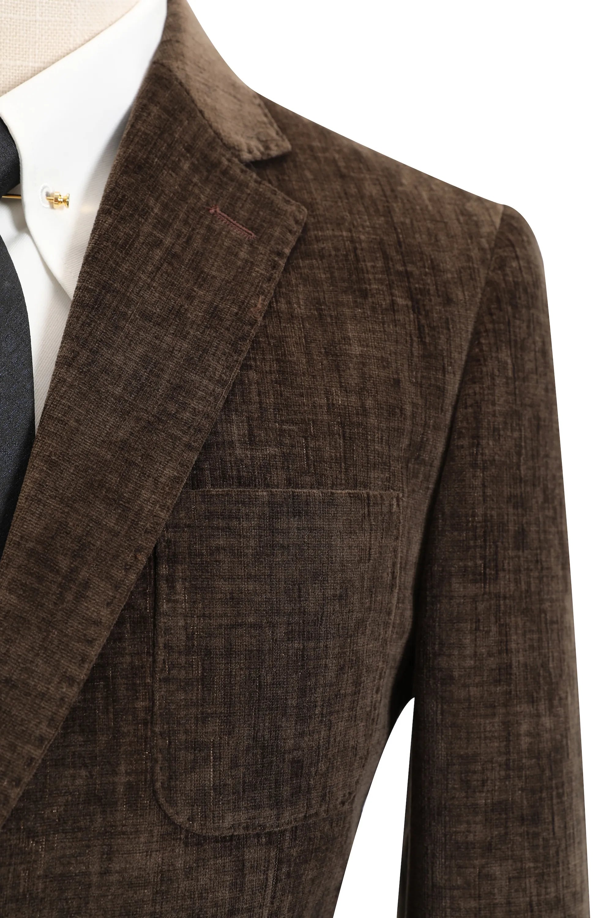Men's Brown Corduroy 3 Piece Suits