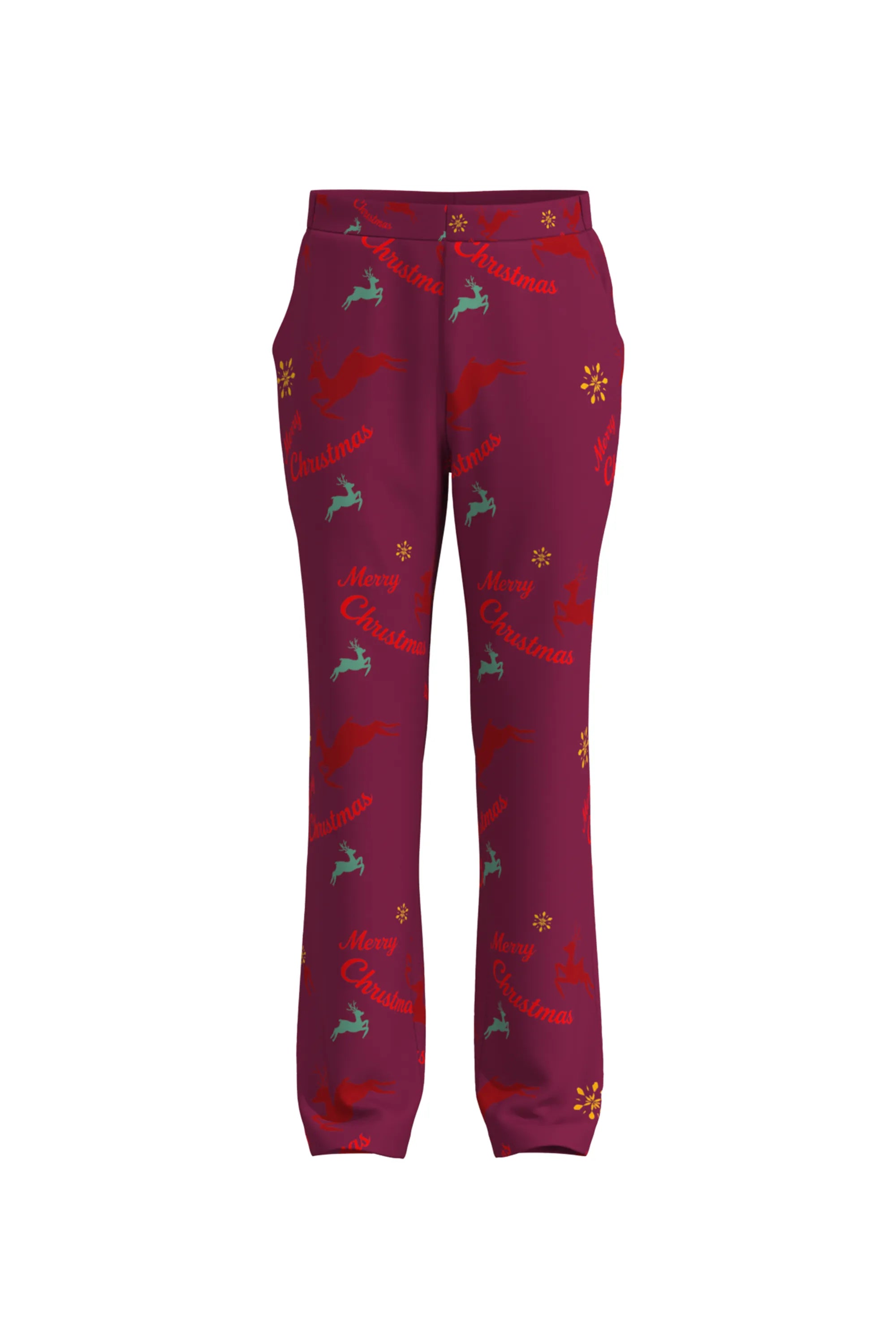 Men's Funny Printed Christmas Eve Party 2 Piece Suit