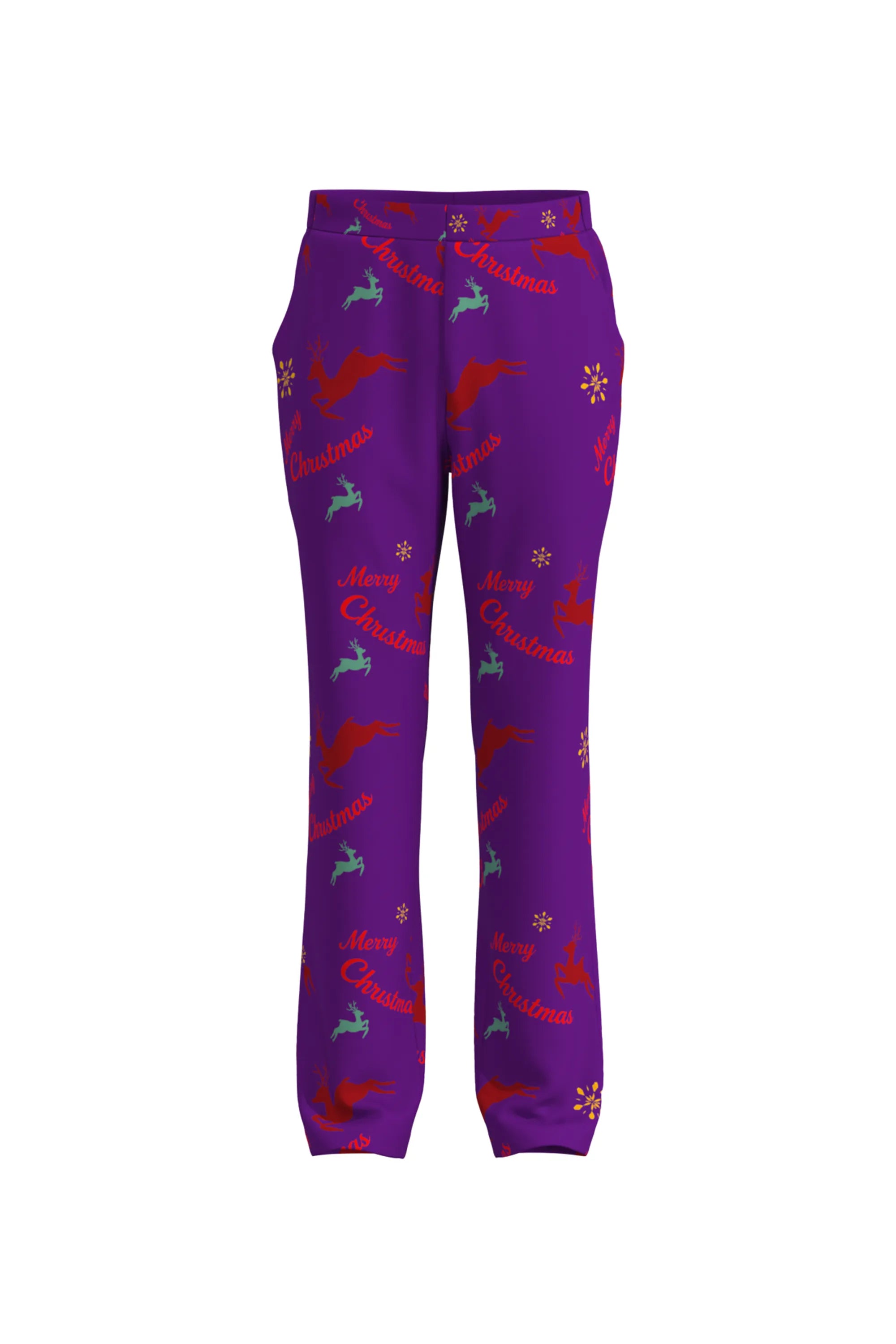 Men's Funny Printed Christmas Eve Party 2 Piece Suit