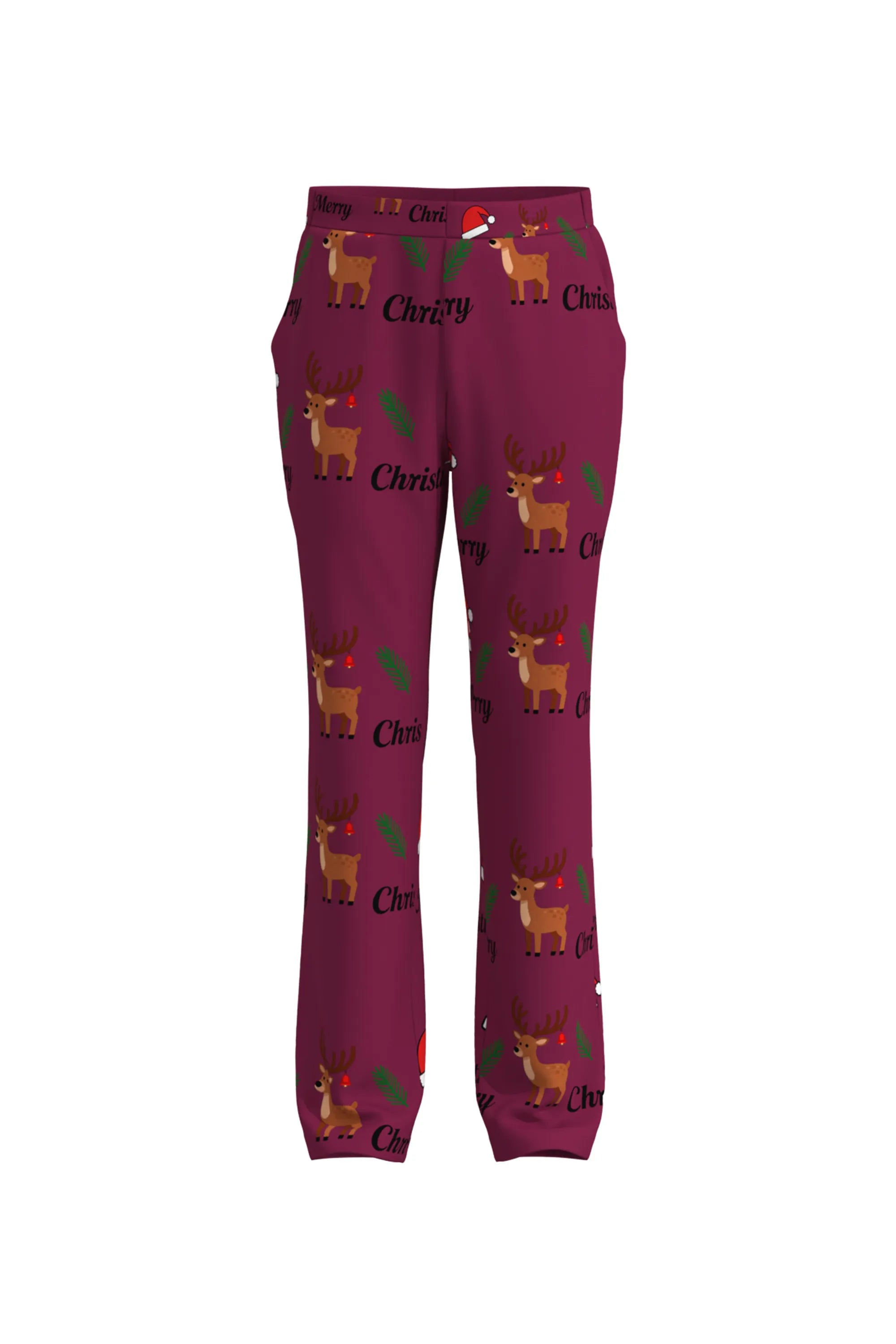 Men's Deer Animal Christmas Eve Party 2 Piece Suit