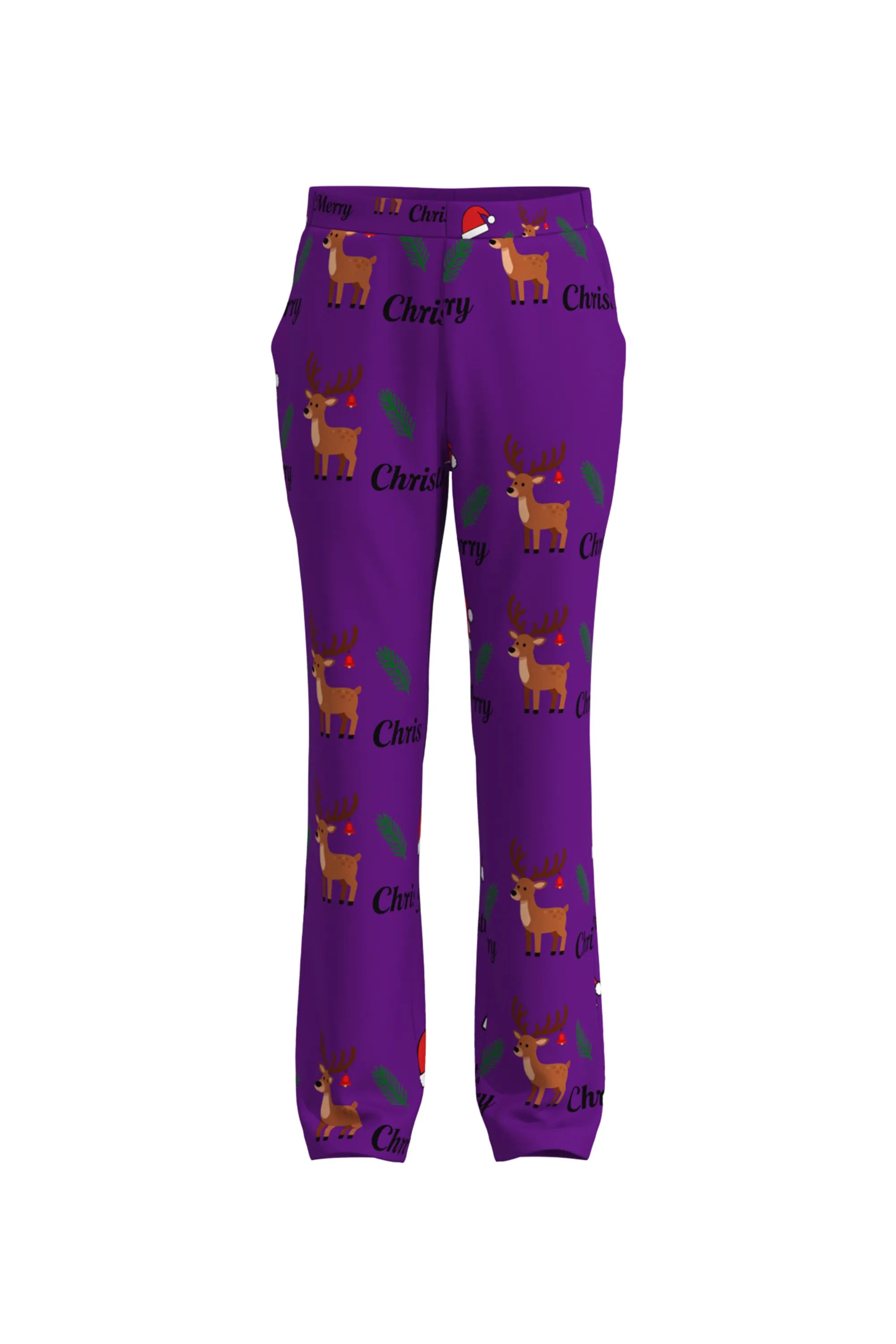 Men's Deer Animal Christmas Eve Party 2 Piece Suit