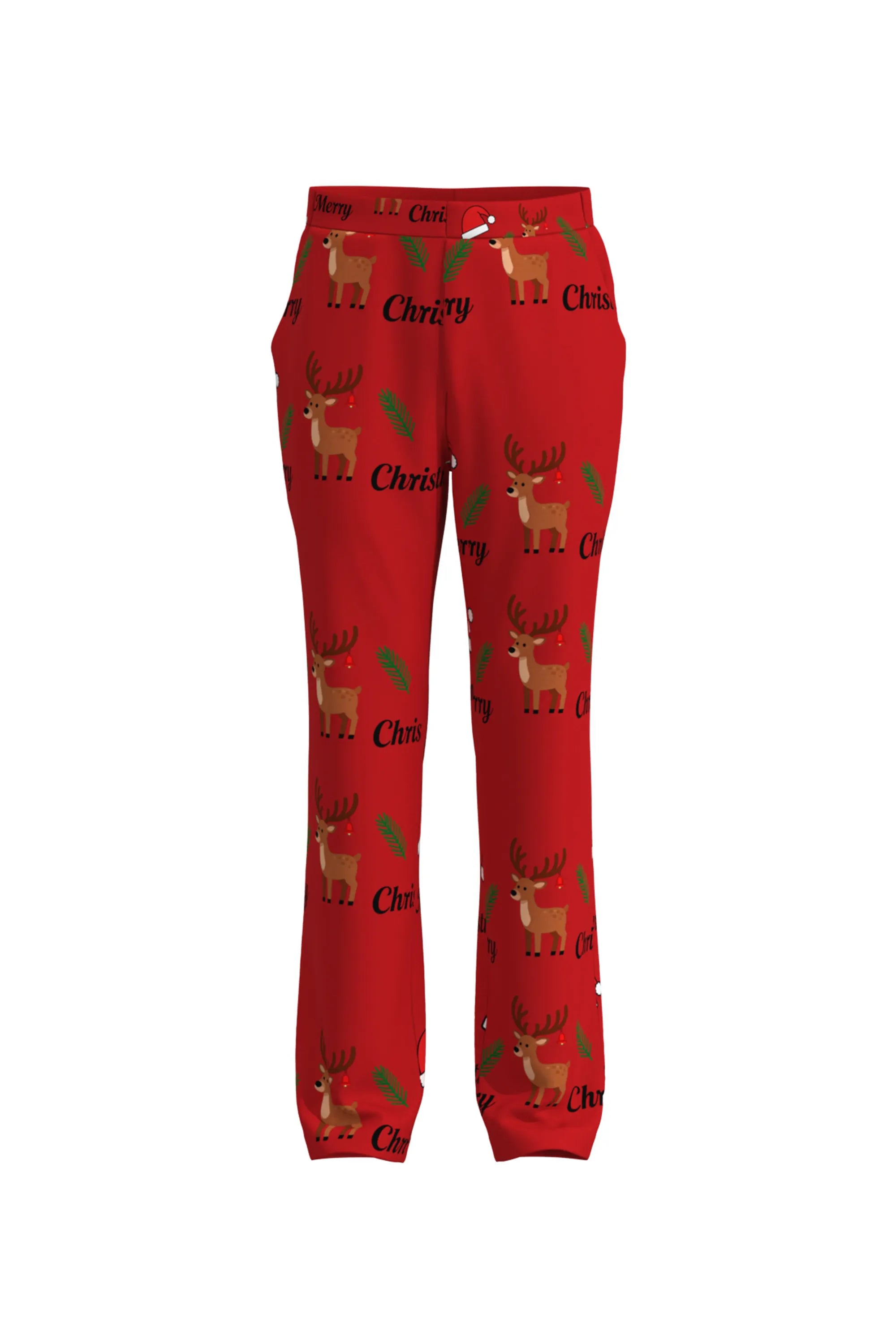 Men's Deer Animal Christmas Eve Party 2 Piece Suit