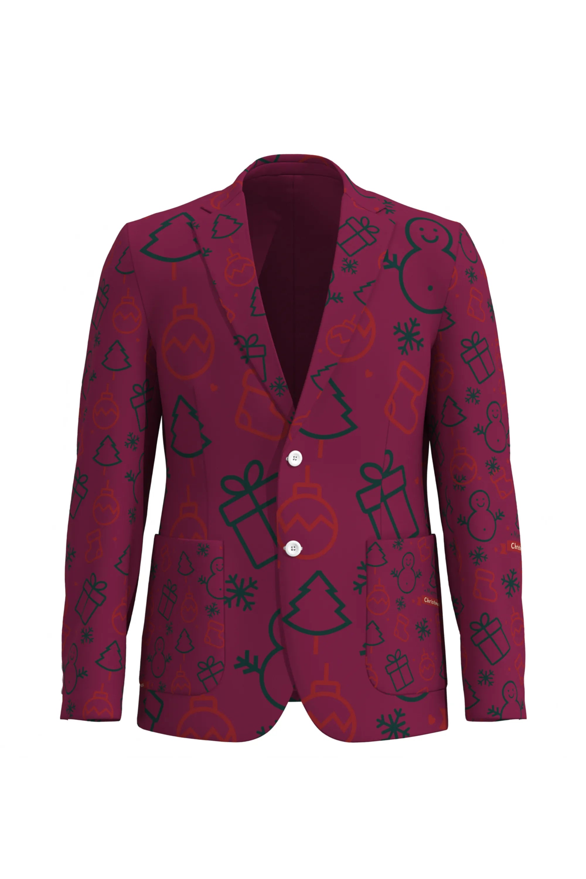 Men's Festive Christmas Eve Party 2 Piece Suit
