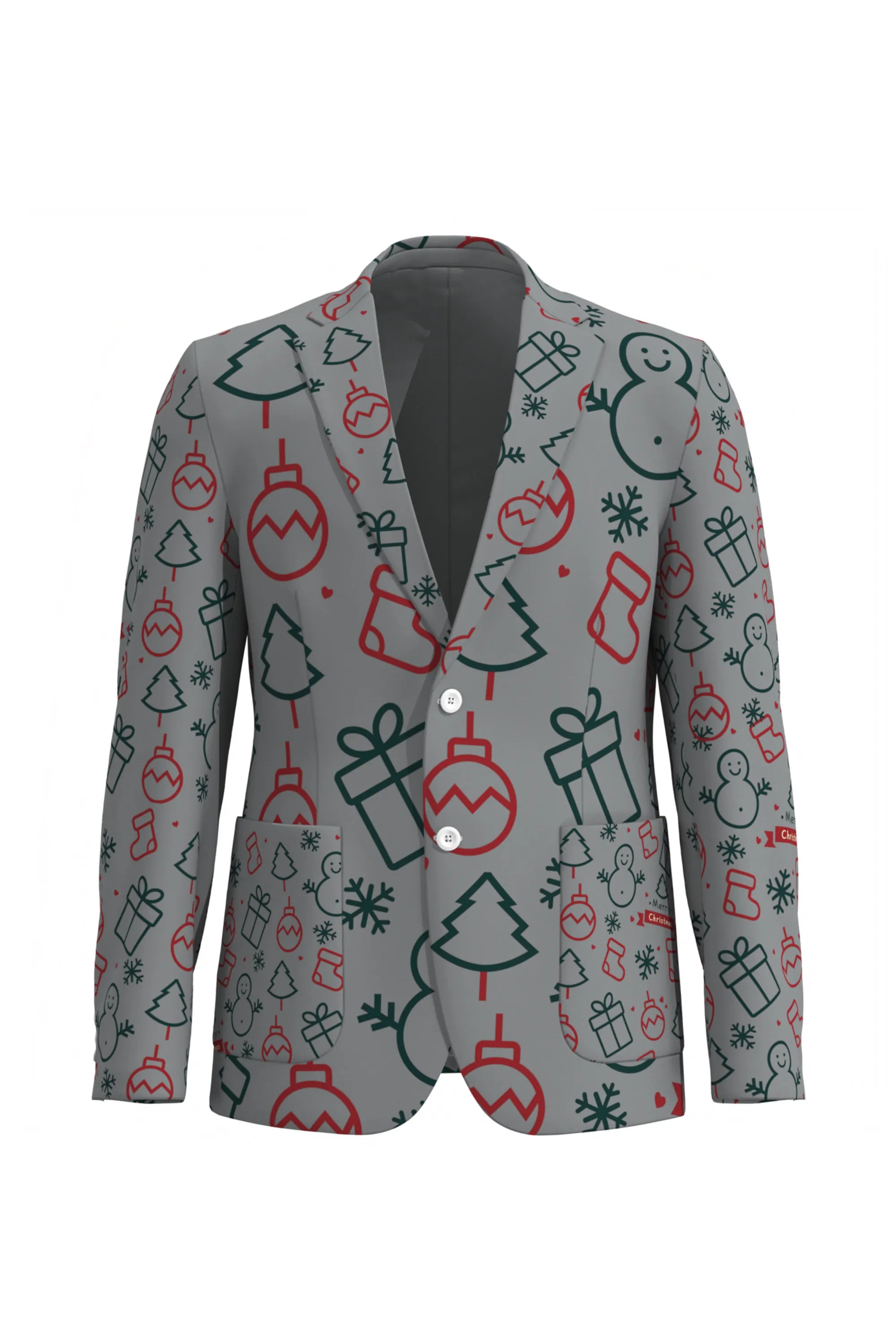 Men's Festive Christmas Eve Party 2 Piece Suit
