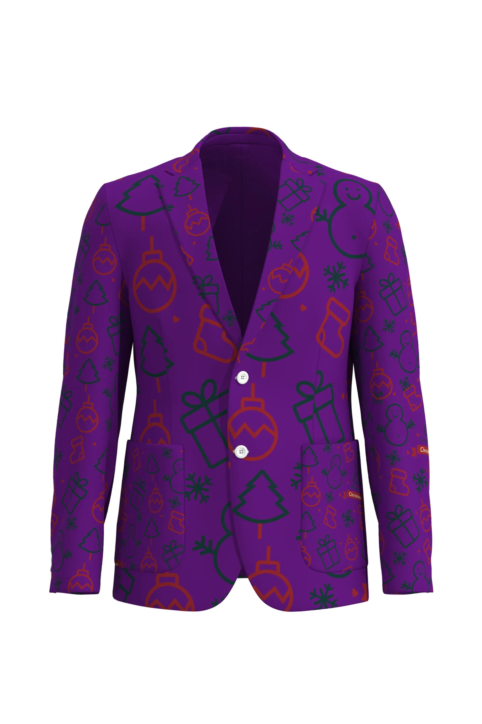 Men's Festive Christmas Eve Party 2 Piece Suit