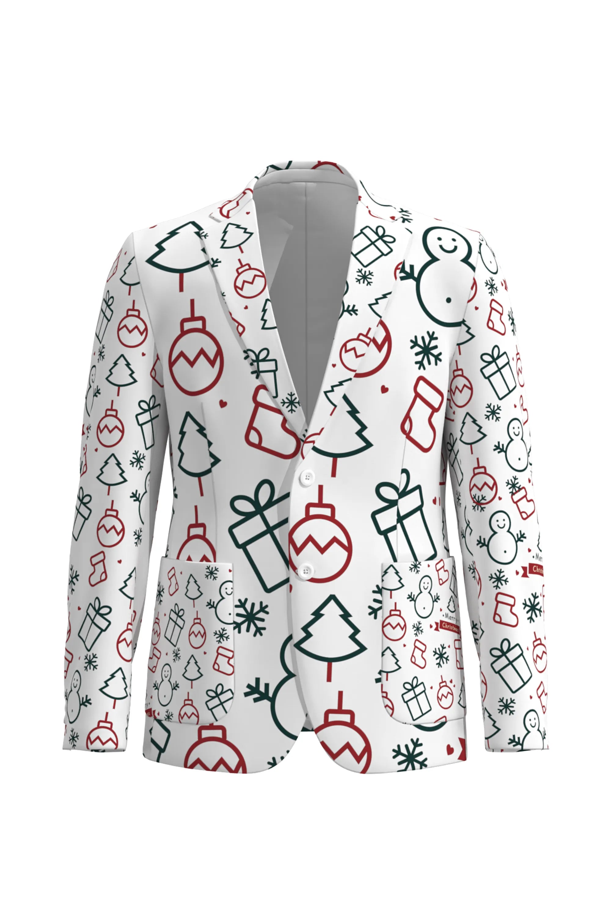 Men's Festive Christmas Eve Party 2 Piece Suit