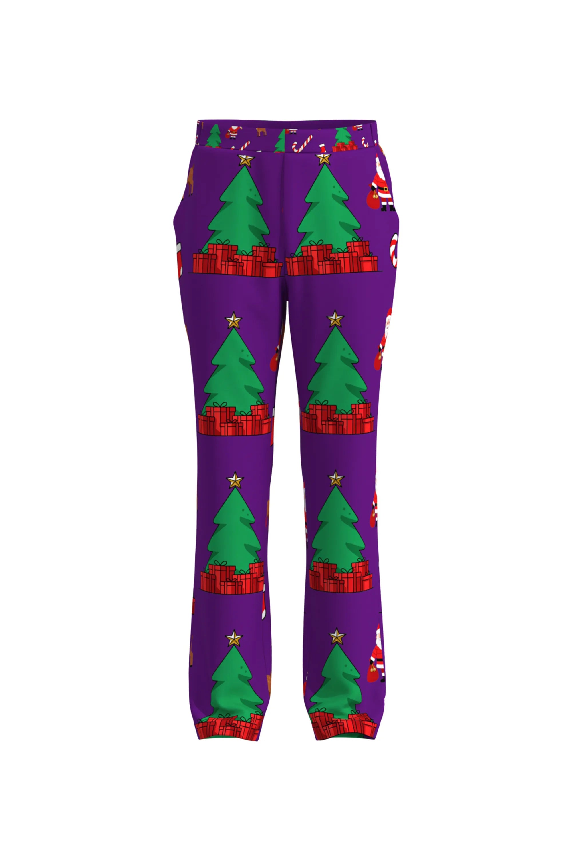 Men's Trees Pattern Christmas Eve Party 2 Piece Suit