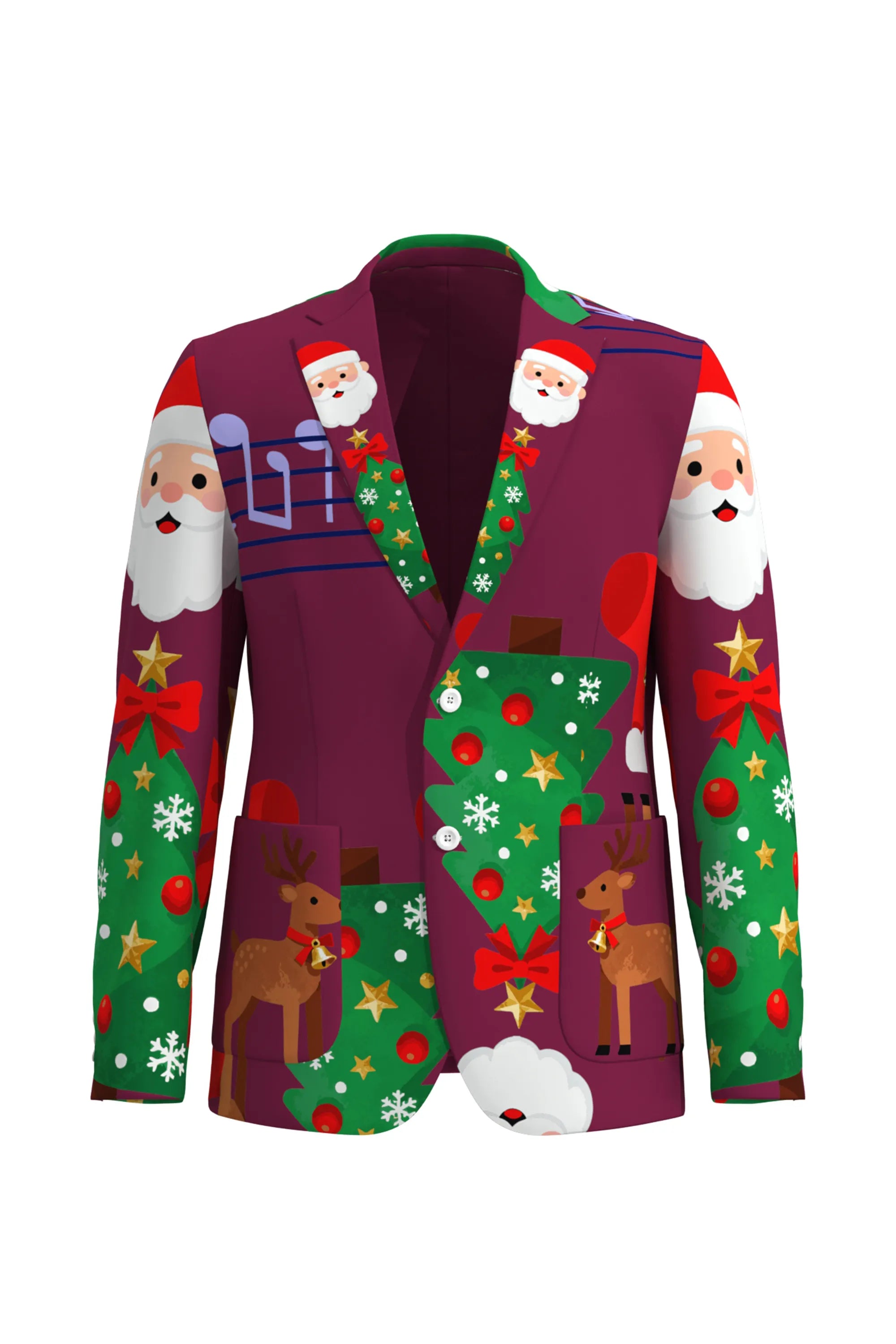 Men's Santa Claus Christmas Eve Party 2 Piece Suit