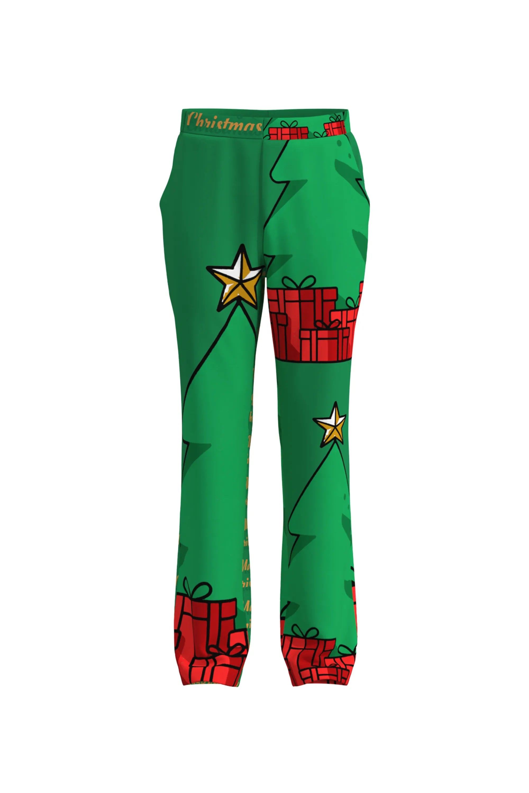 Men's Stars Santa Claus Christmas Eve Party 2 Piece Suit